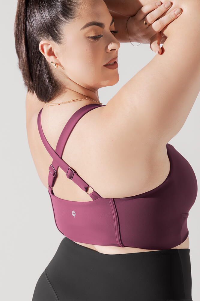 Daphne Corset Crop Top - Plum