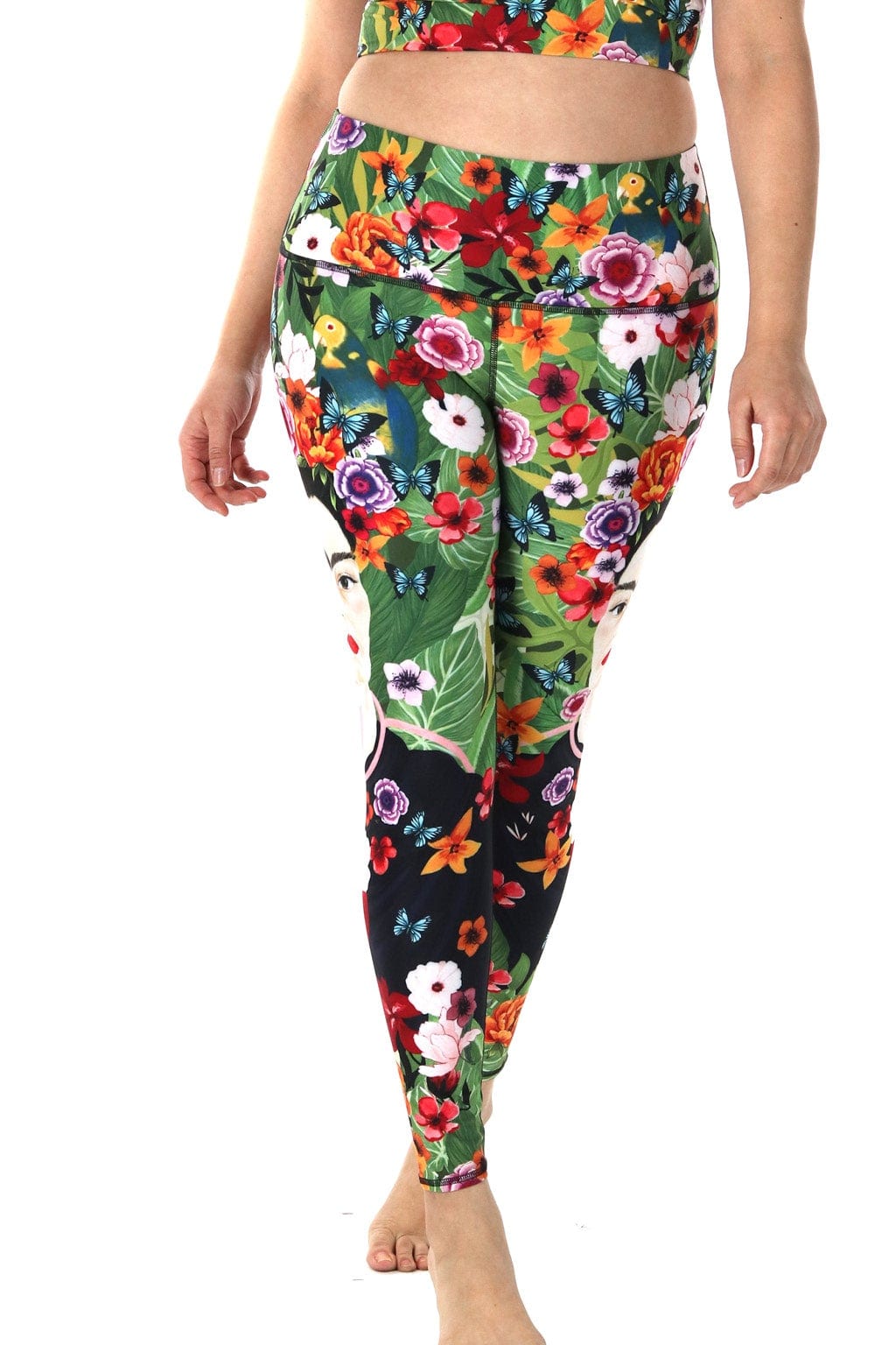 Yoga-Leggings mit Kahlo-Print