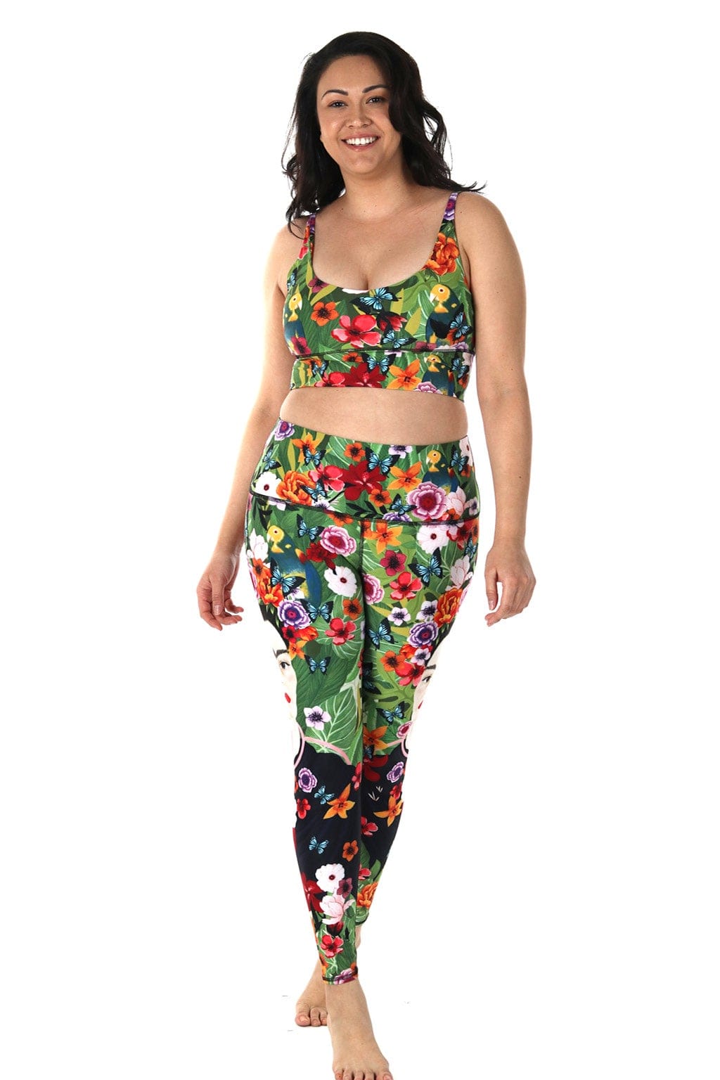 Yoga-Leggings mit Kahlo-Print