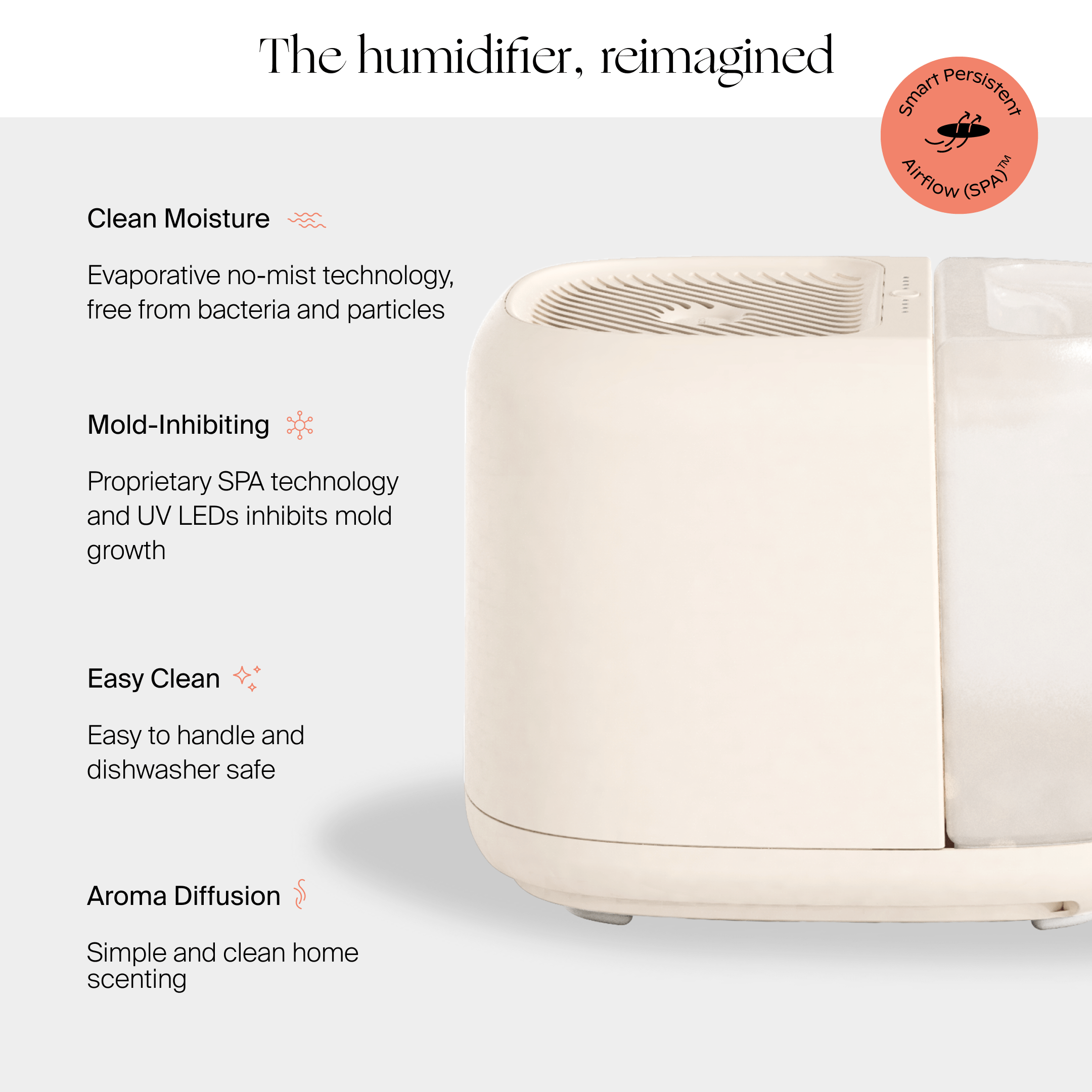 Humidificador de ambiente grande