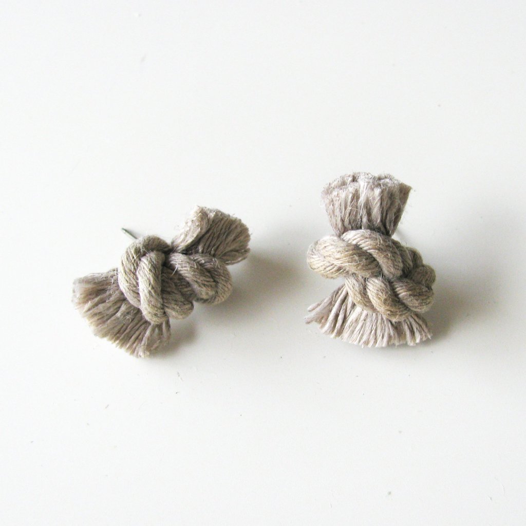 Linen Knot Earrings