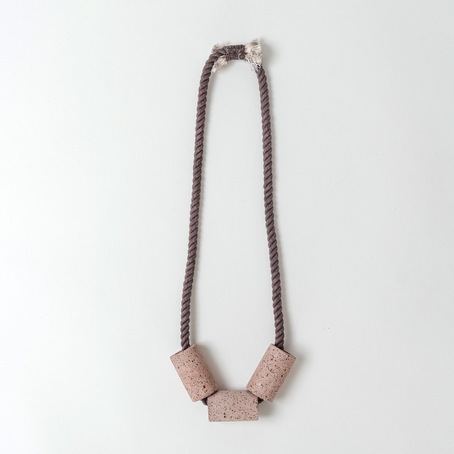 Concrete Terrazzo + Cotton Necklaces