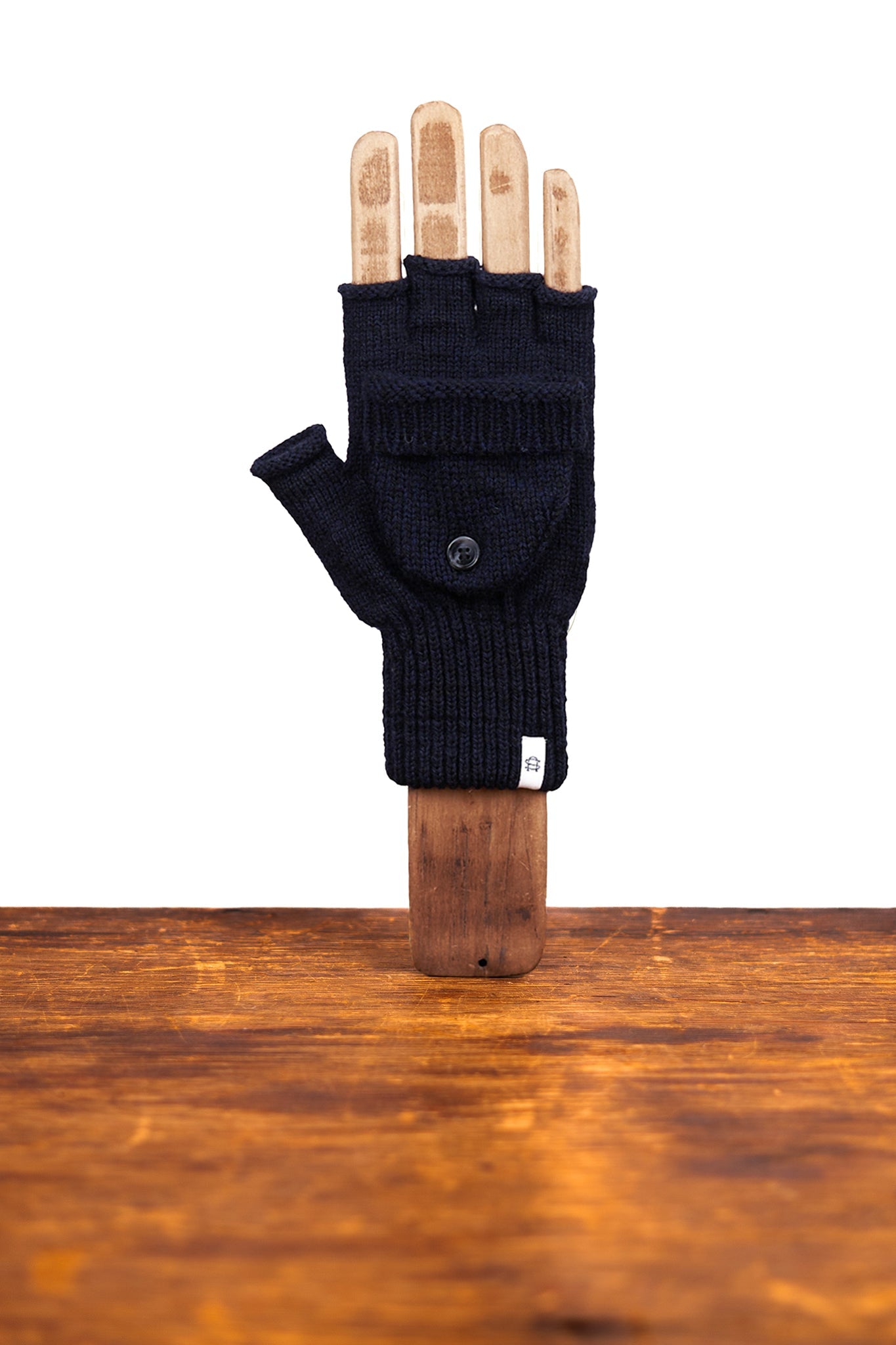 Navy Melange Convertible Fingerless 'Glomitt'