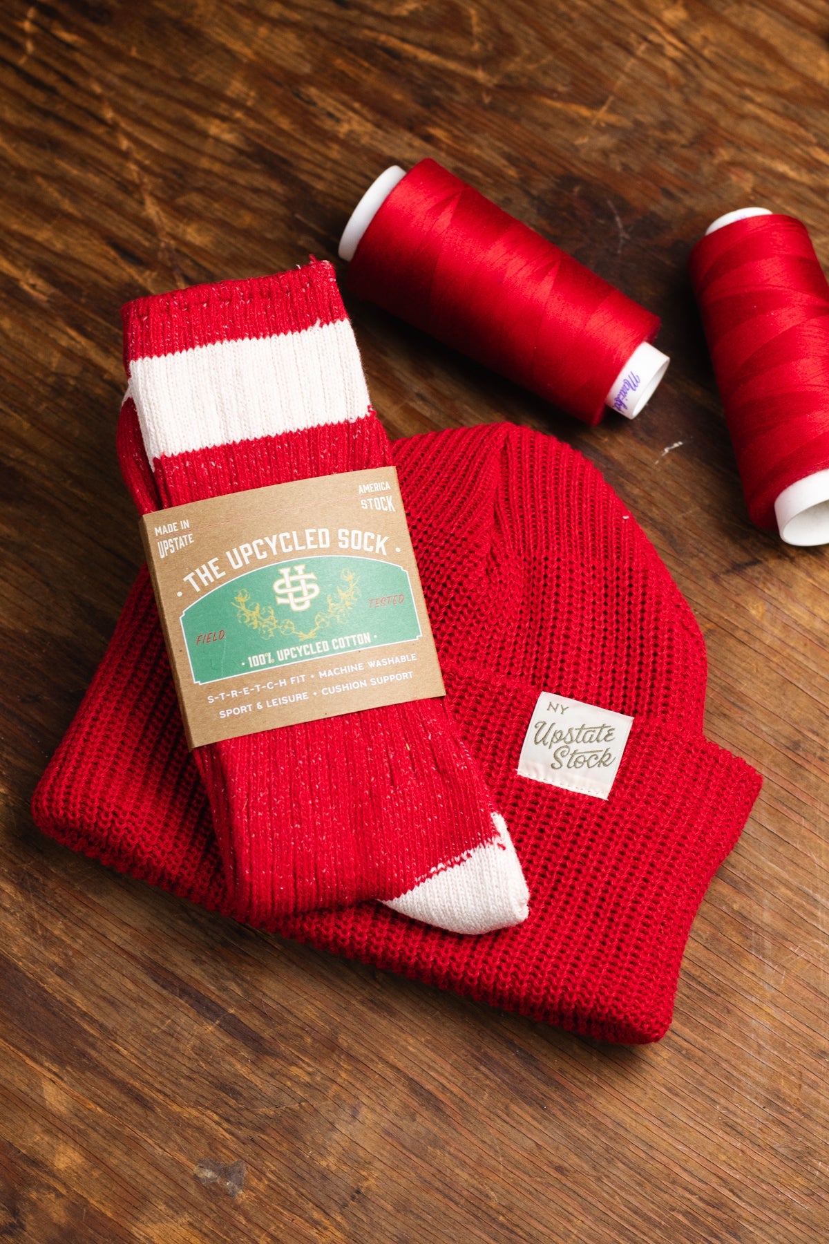 The Upcycled Sock - Cherry Red