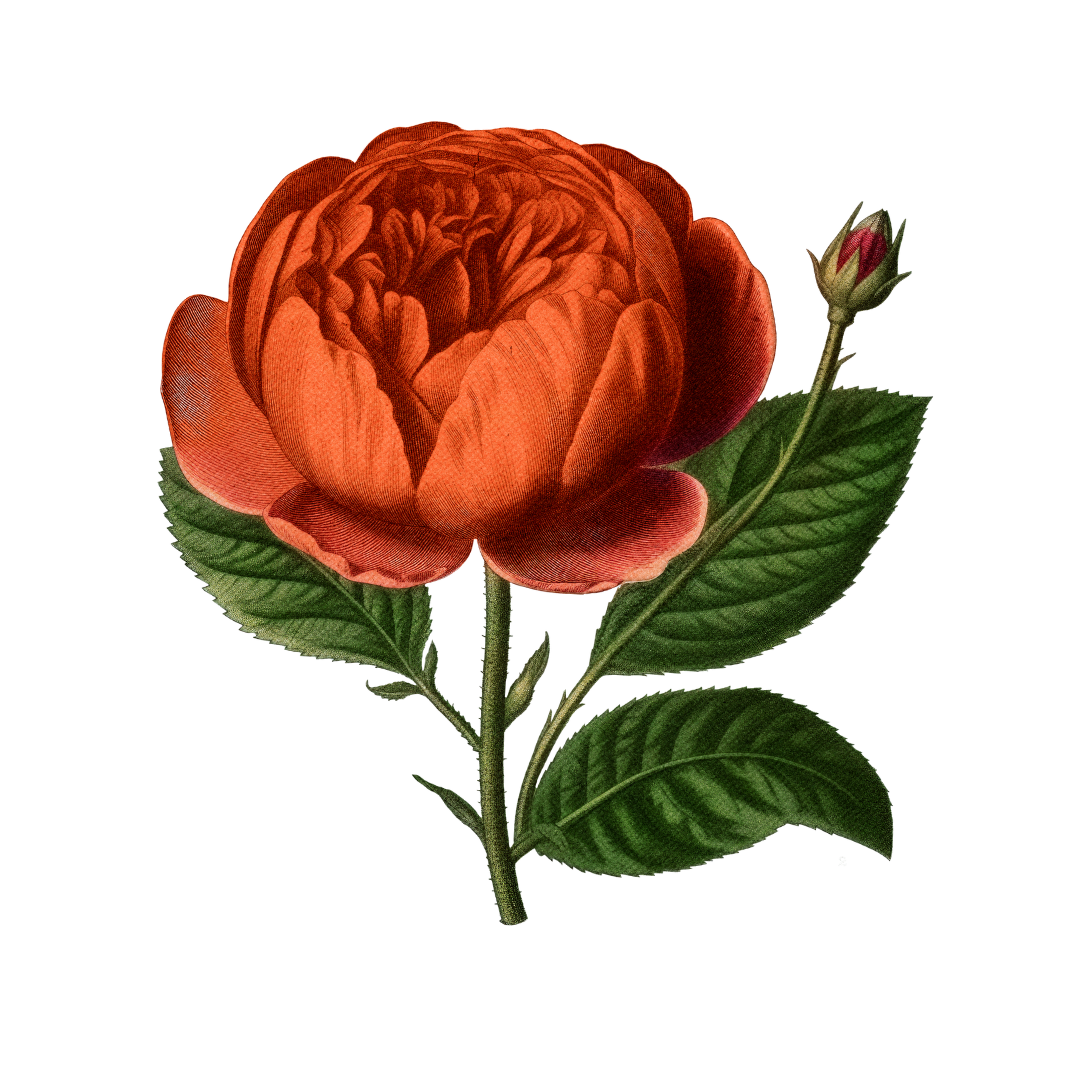 Rose botanical illustration