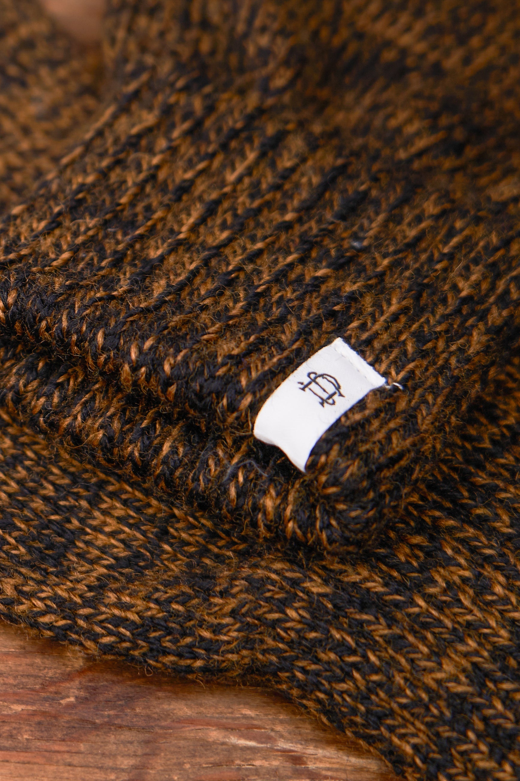 Rust Melange Ragg Wool Full Glove