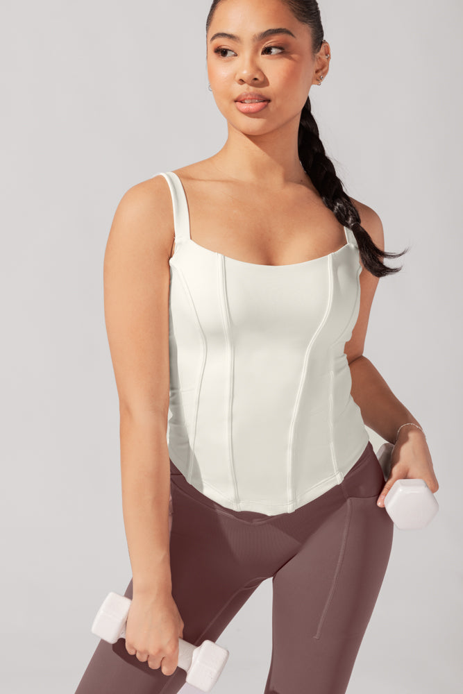 Korsett-Camisole - Kokoscreme