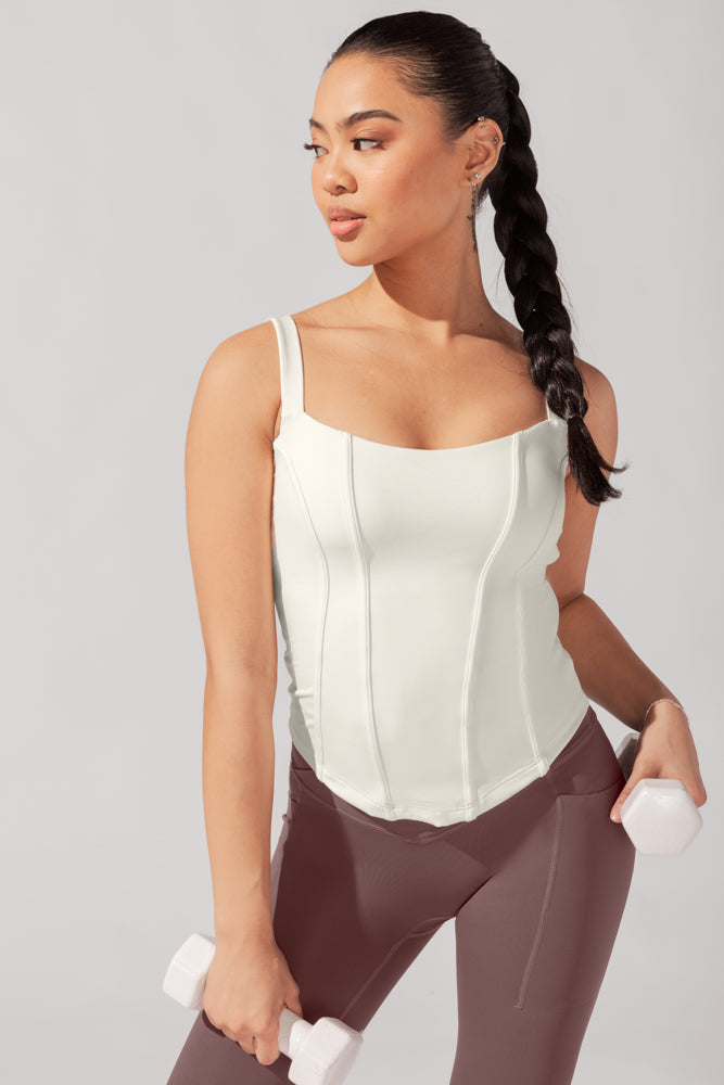 Korsett-Camisole - Kokoscreme