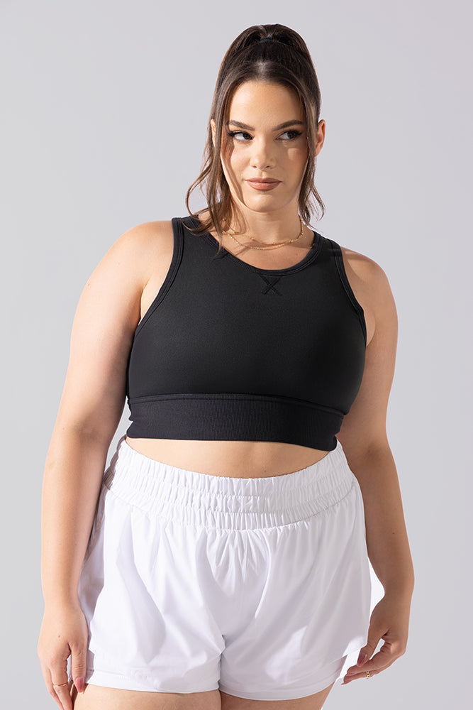 Sweat Sesh Crop Top - Schwarz 