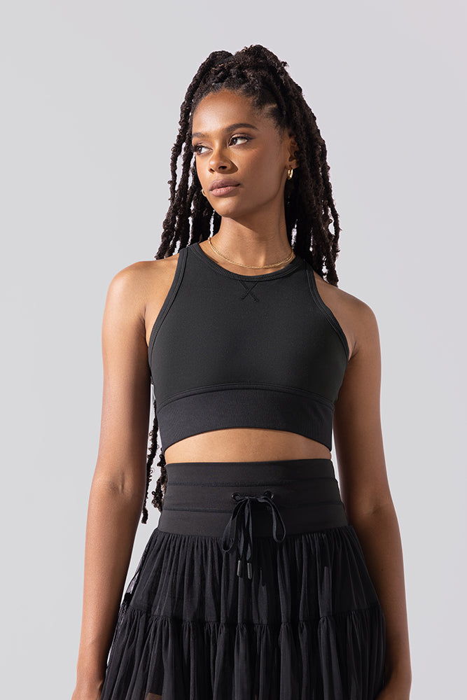 Sweat Sesh Crop Top - Black