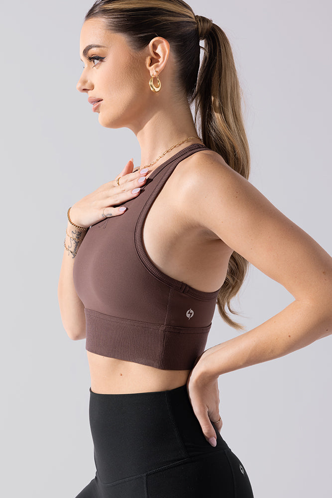 Sweat Sesh Crop Top - Truffle