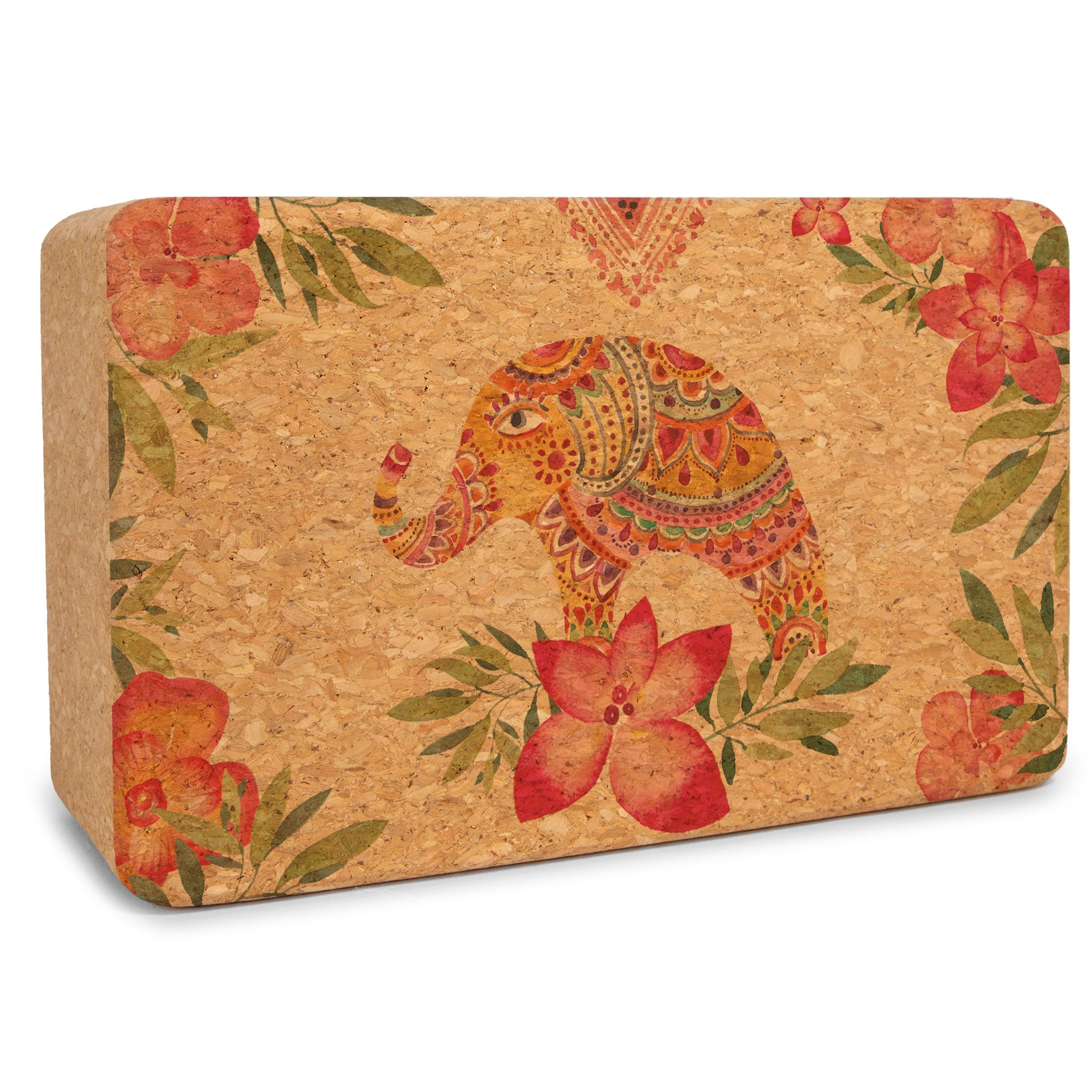 Tropical Vibes Cork Yoga Block