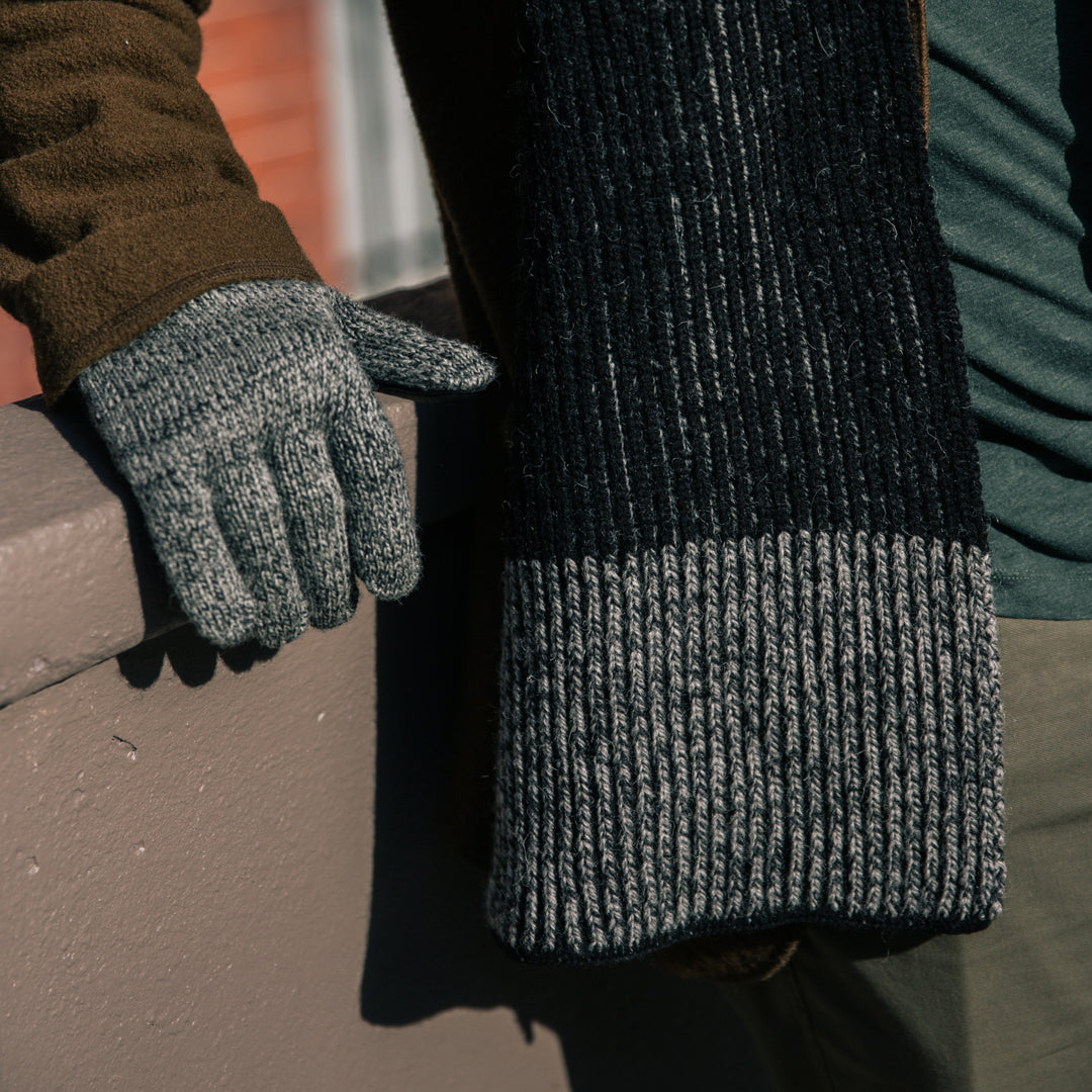 Oatmeal Melange Ragg Wool Full Glove