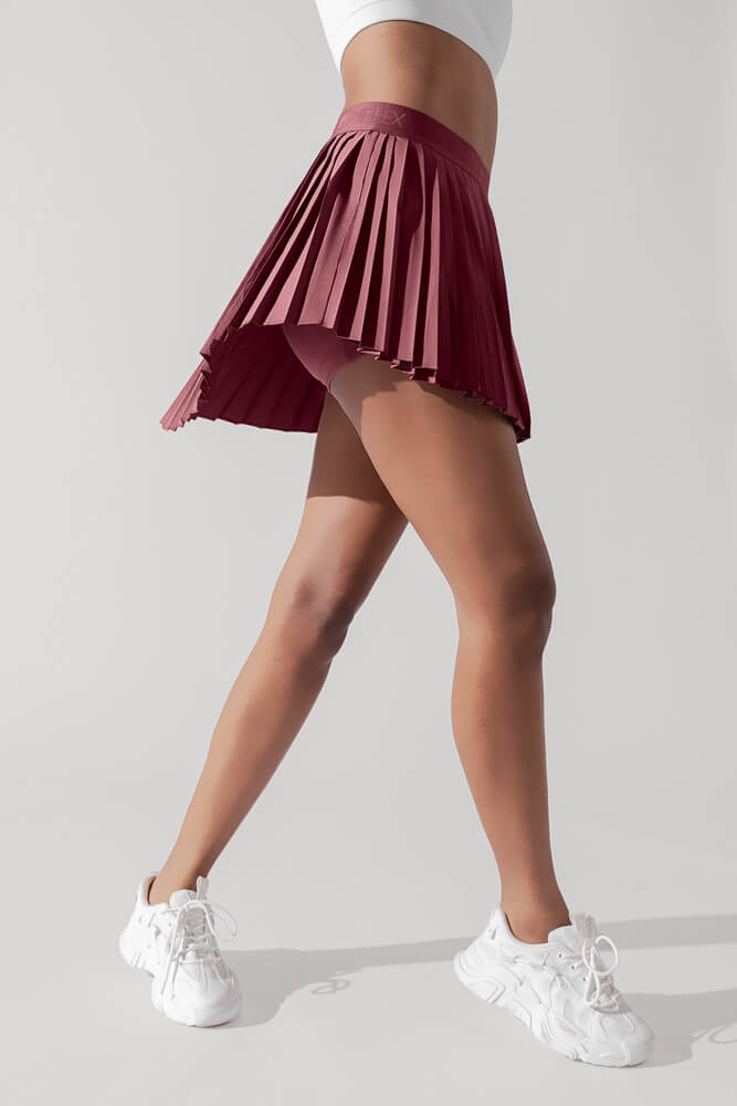 Ace ‘em Pleated Skort - Desert Rose