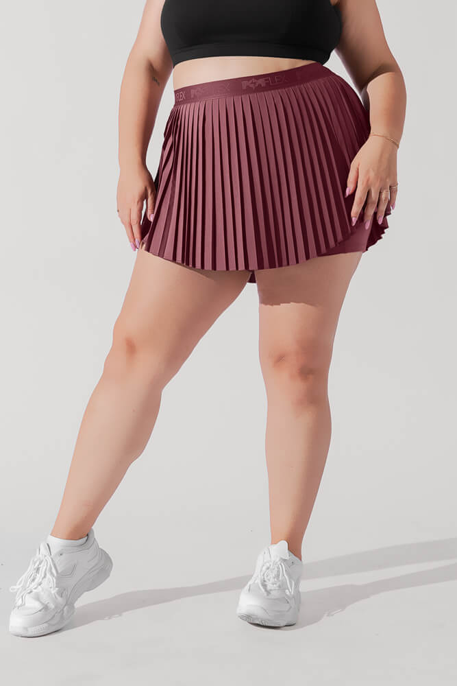 Ace 'em Plissee-Skort - Wüstenrose