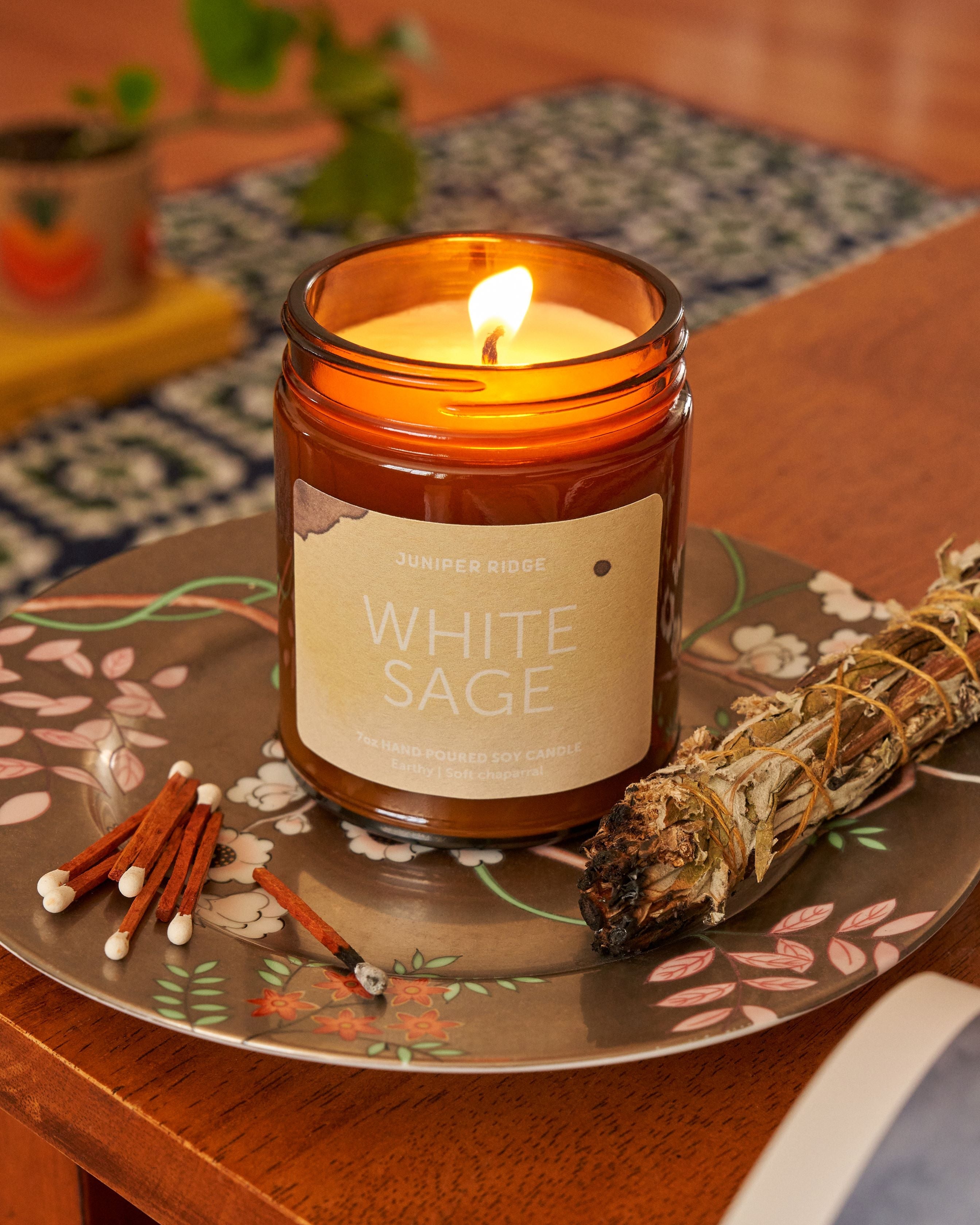 White Sage Essential Oil Candle