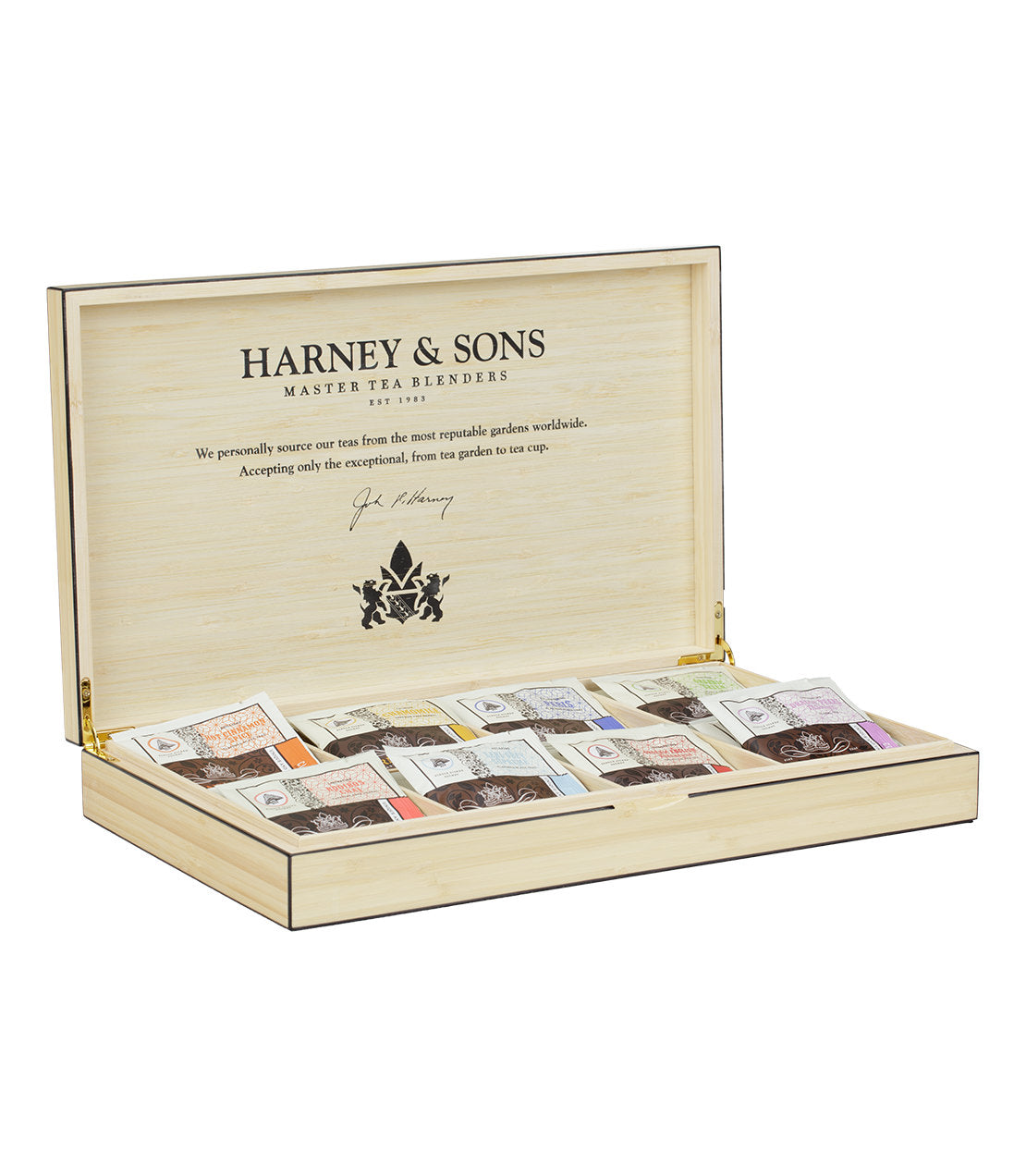 Bamboo Heirloom Tea Chest Featuring Eight Teas – Wrapped Sachets