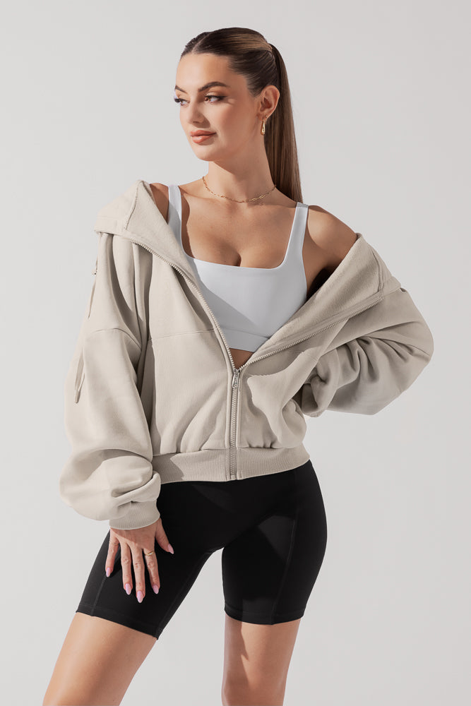 Zip Cloud Hoodie - Muschel