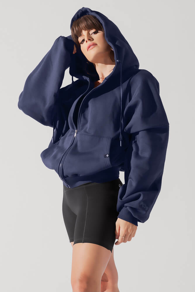 Zip Cloud Hoodie - Akademisches Marineblau