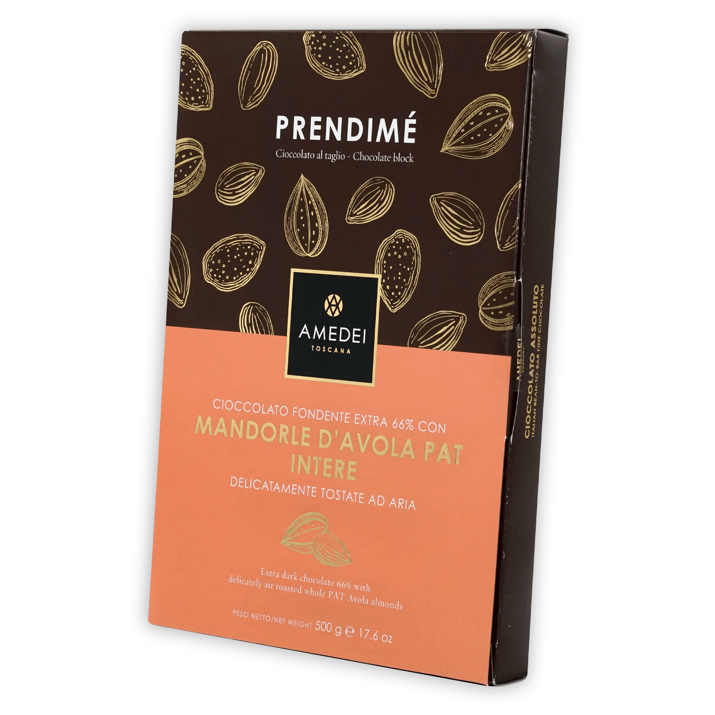 Amedei Prendimé Dark Chocolate w/ Almonds 66% (500g)