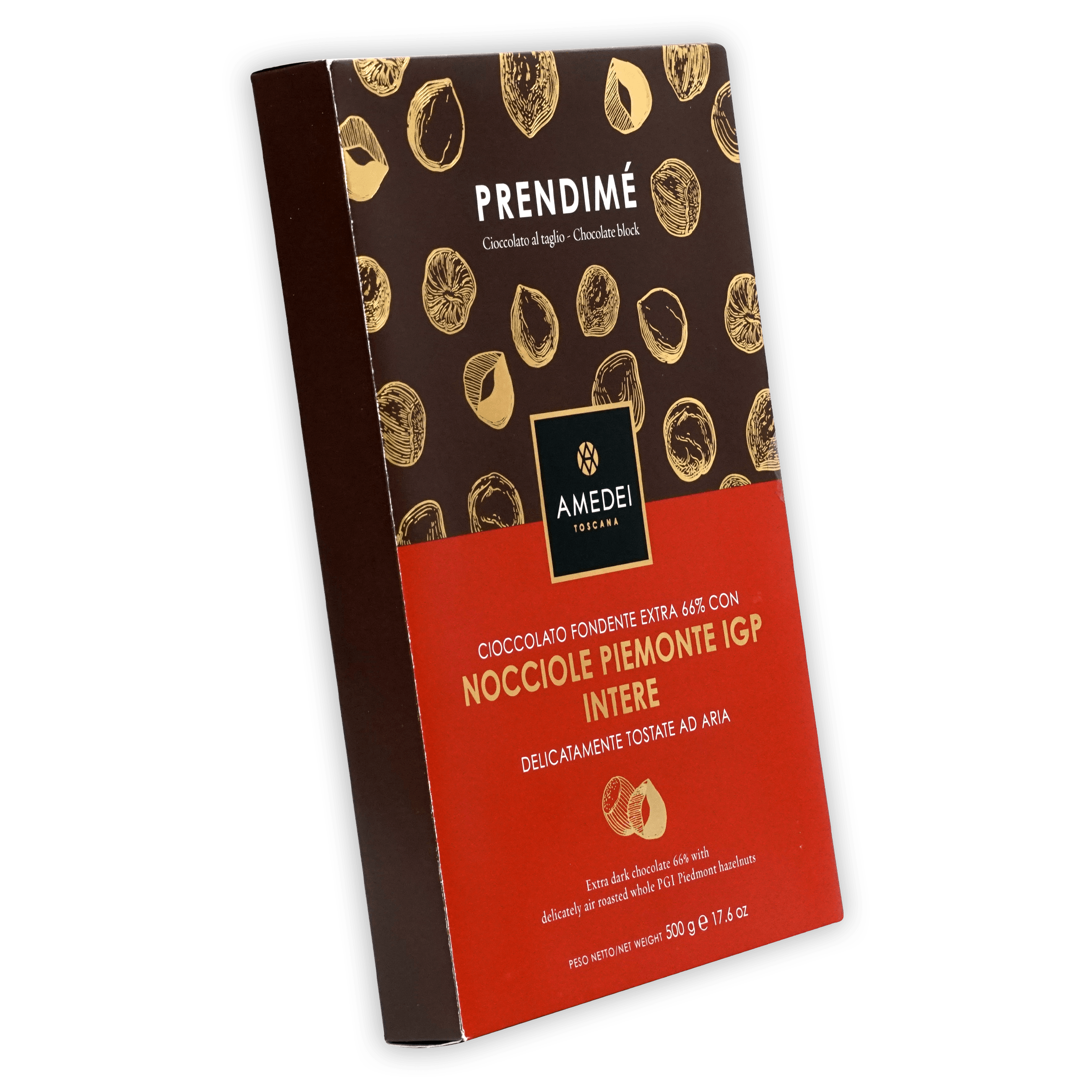 Amedei Prendimé Dark Chocolate w/ Hazelnuts 66% (500g)