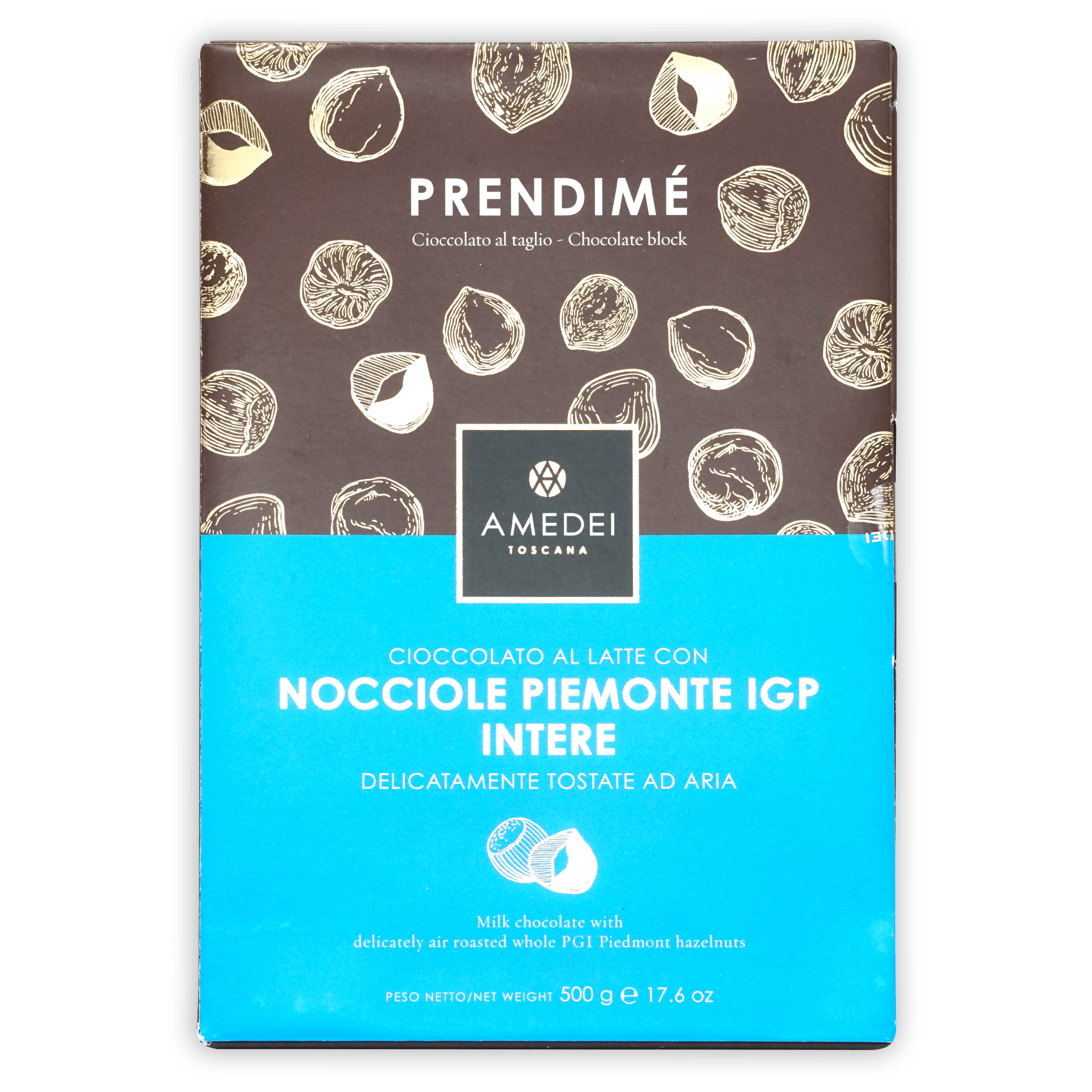 Amedei Prendimé Milk Chocolate w/ Hazelnuts (500g)