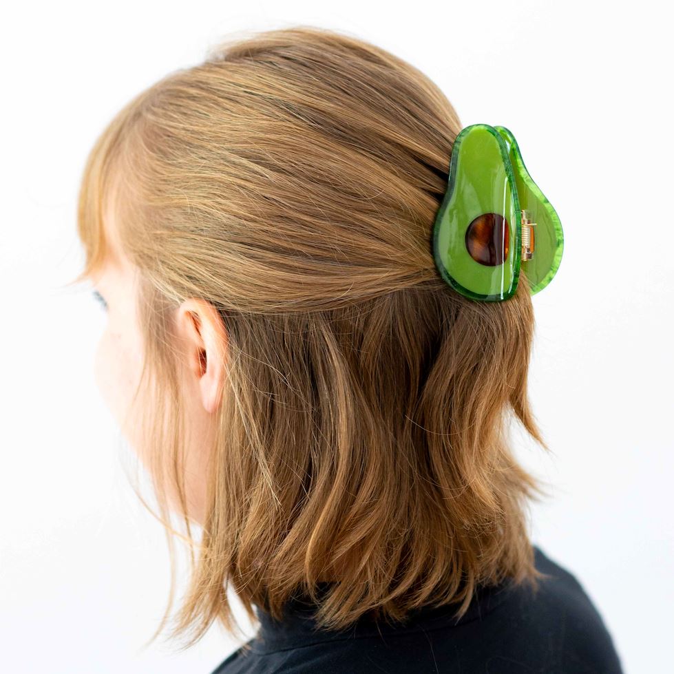 Midi Avocado Hair Claw Clip