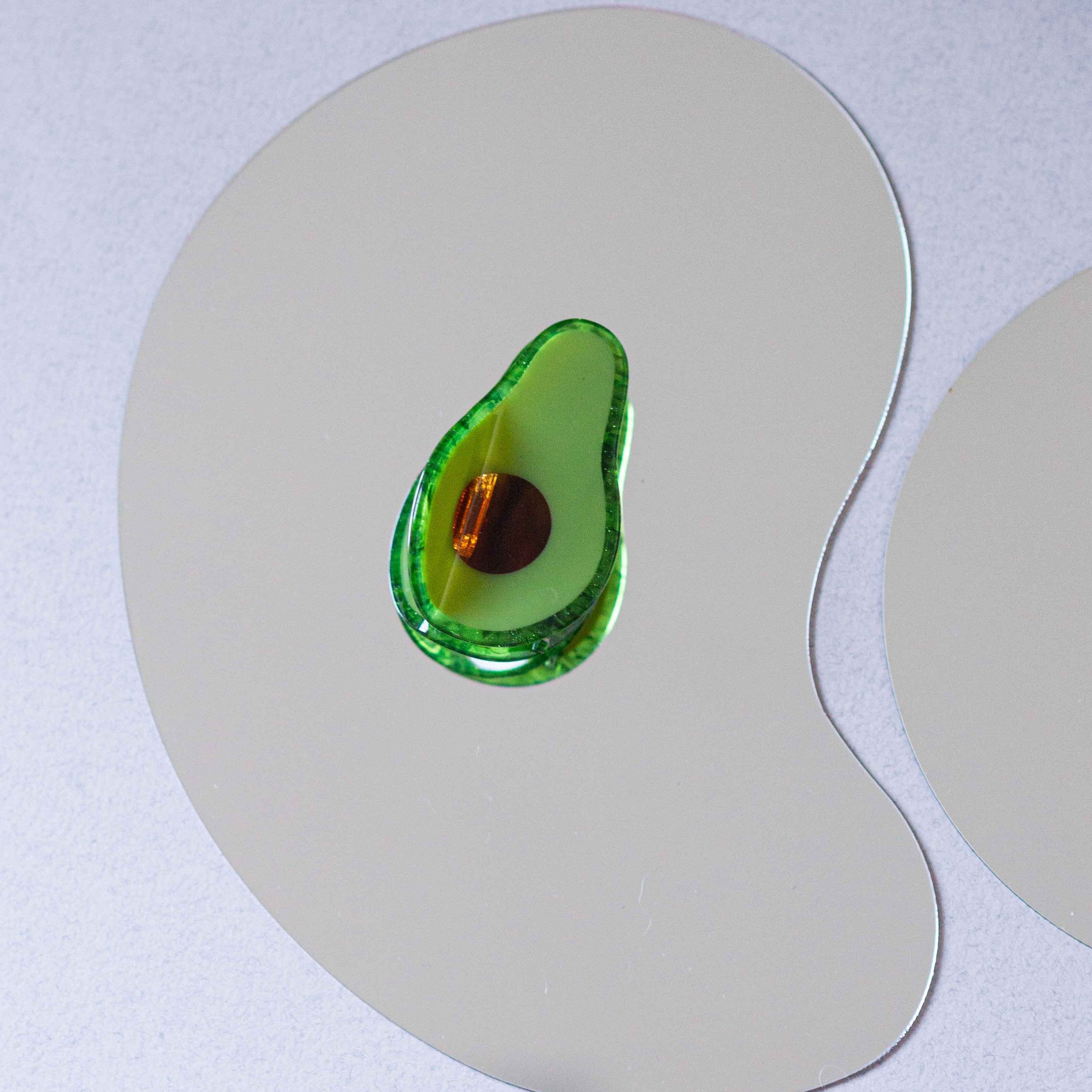 Midi Avocado Hair Claw Clip