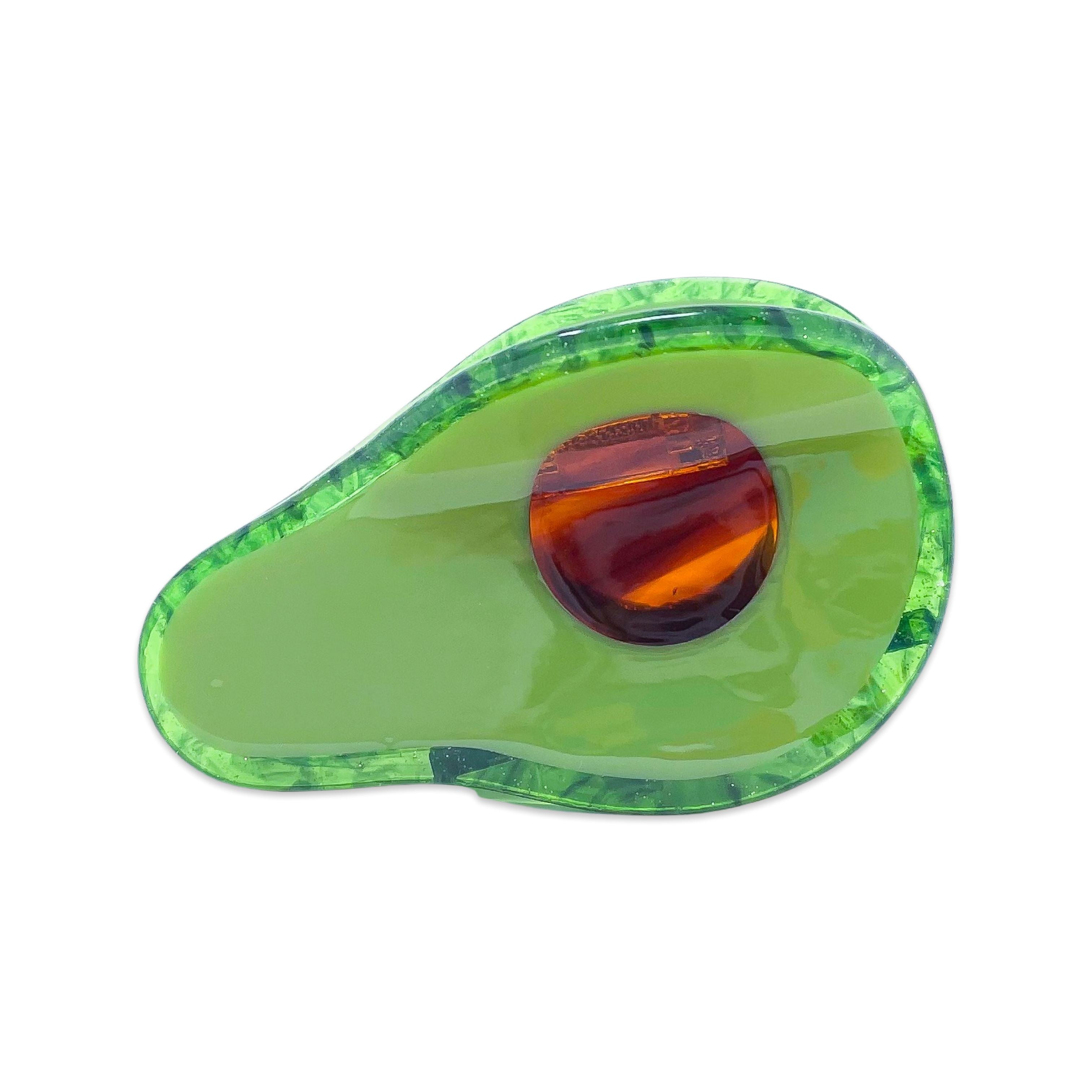 Midi Avocado Hair Claw Clip