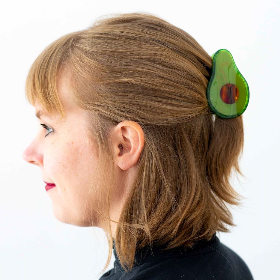 Midi Avocado Hair Claw Clip