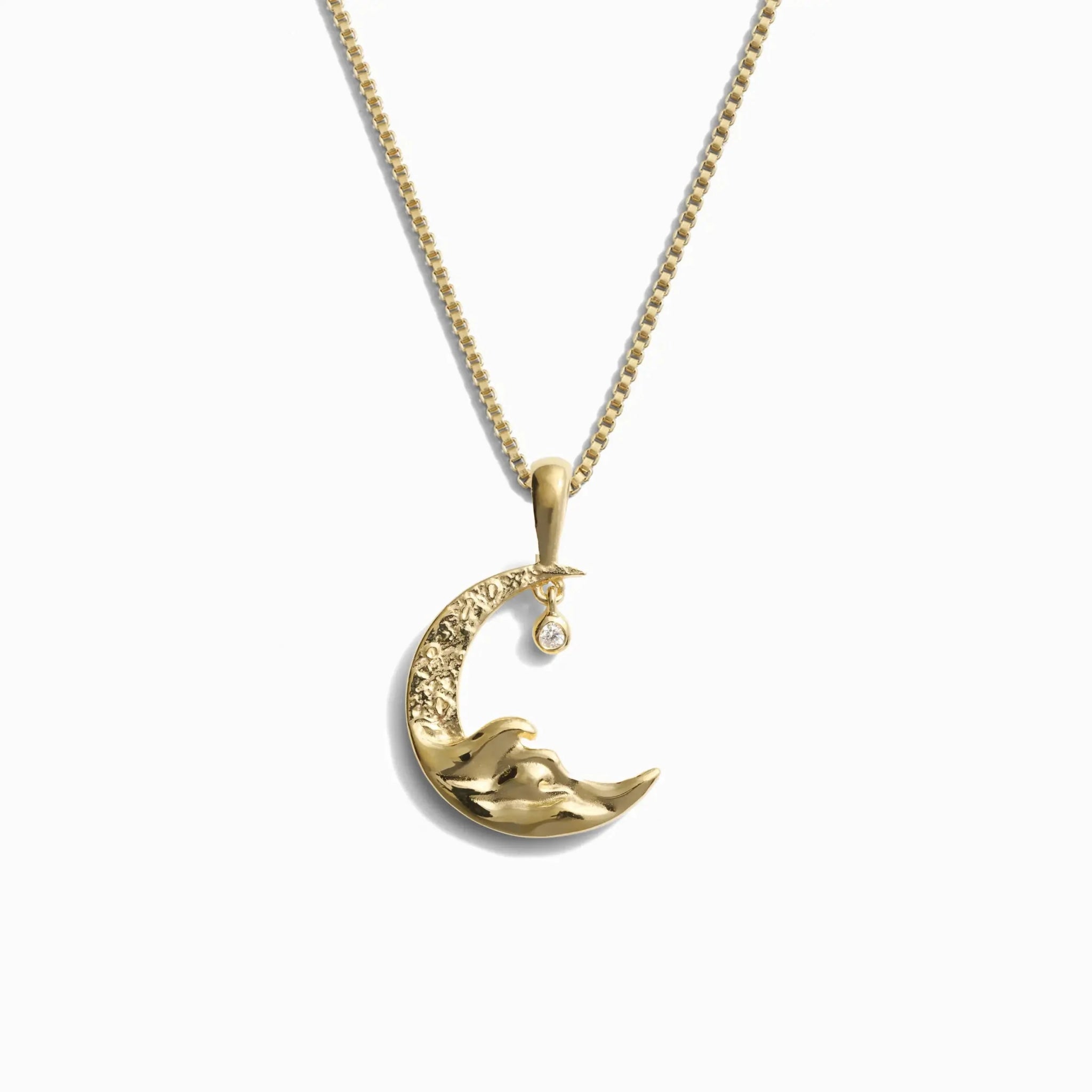 Awe InspiredDiamond Moon Wave Necklace - M.S Skincare