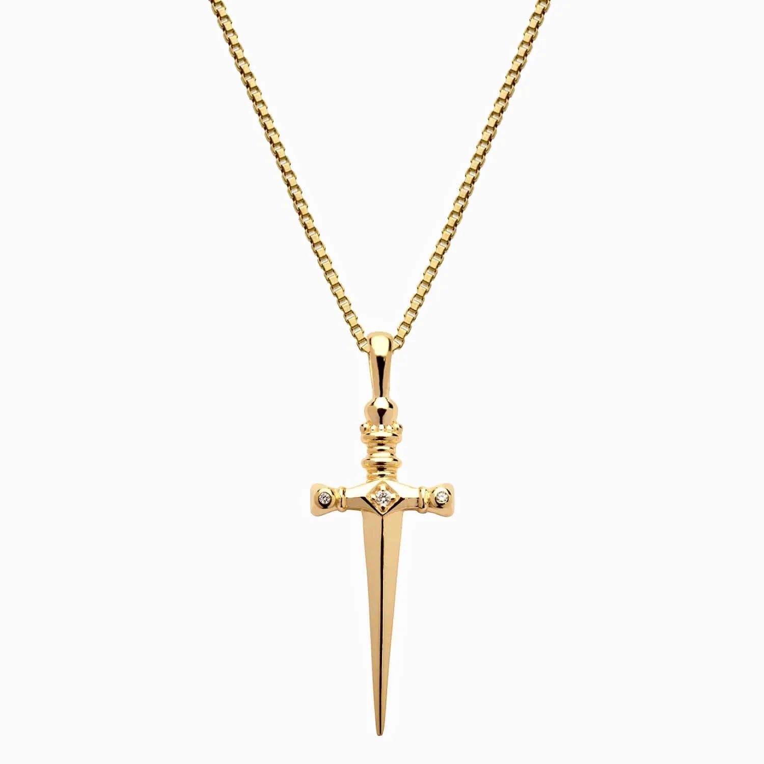 Awe Inspired Diamond Sword Necklace