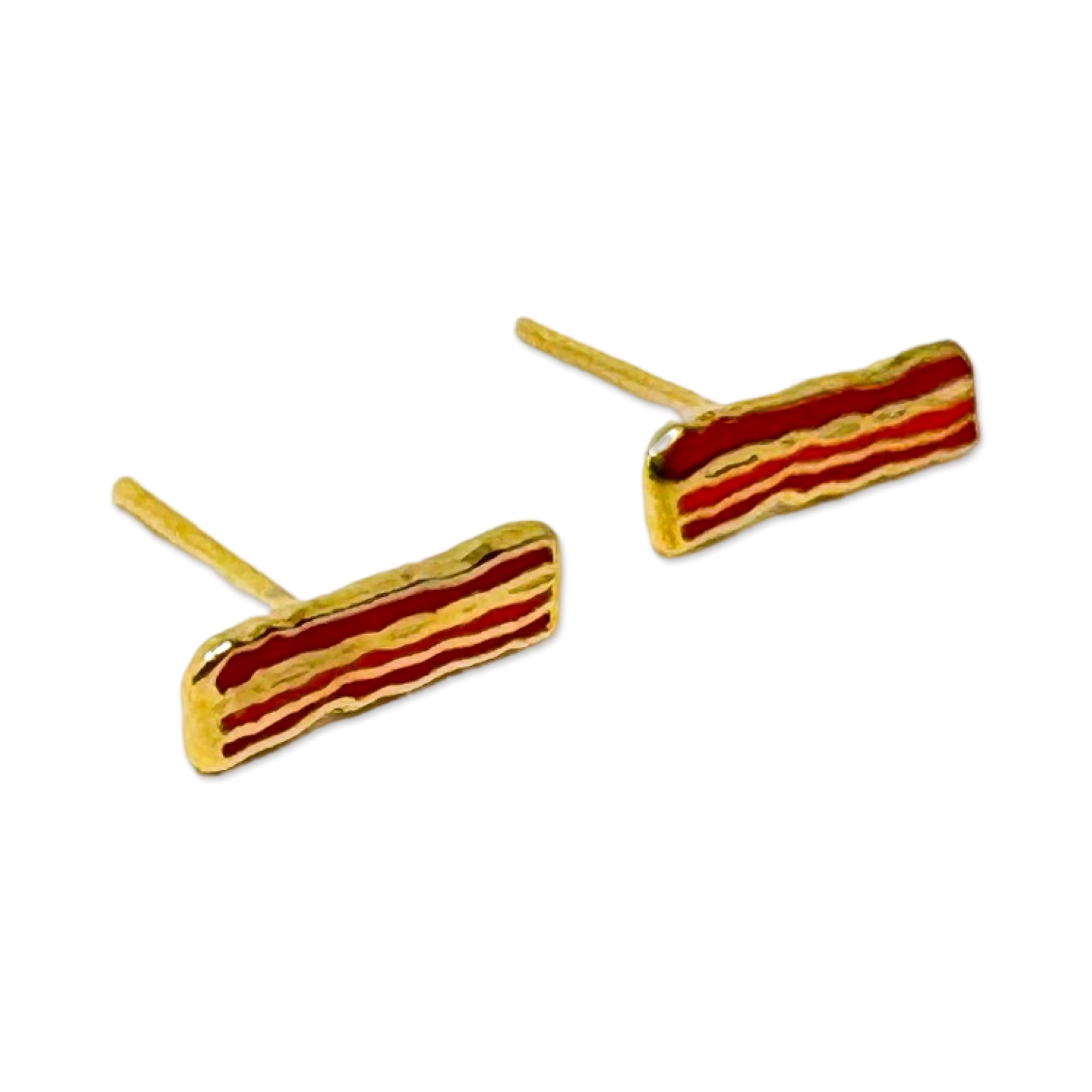 Bacon Enamel Earrings