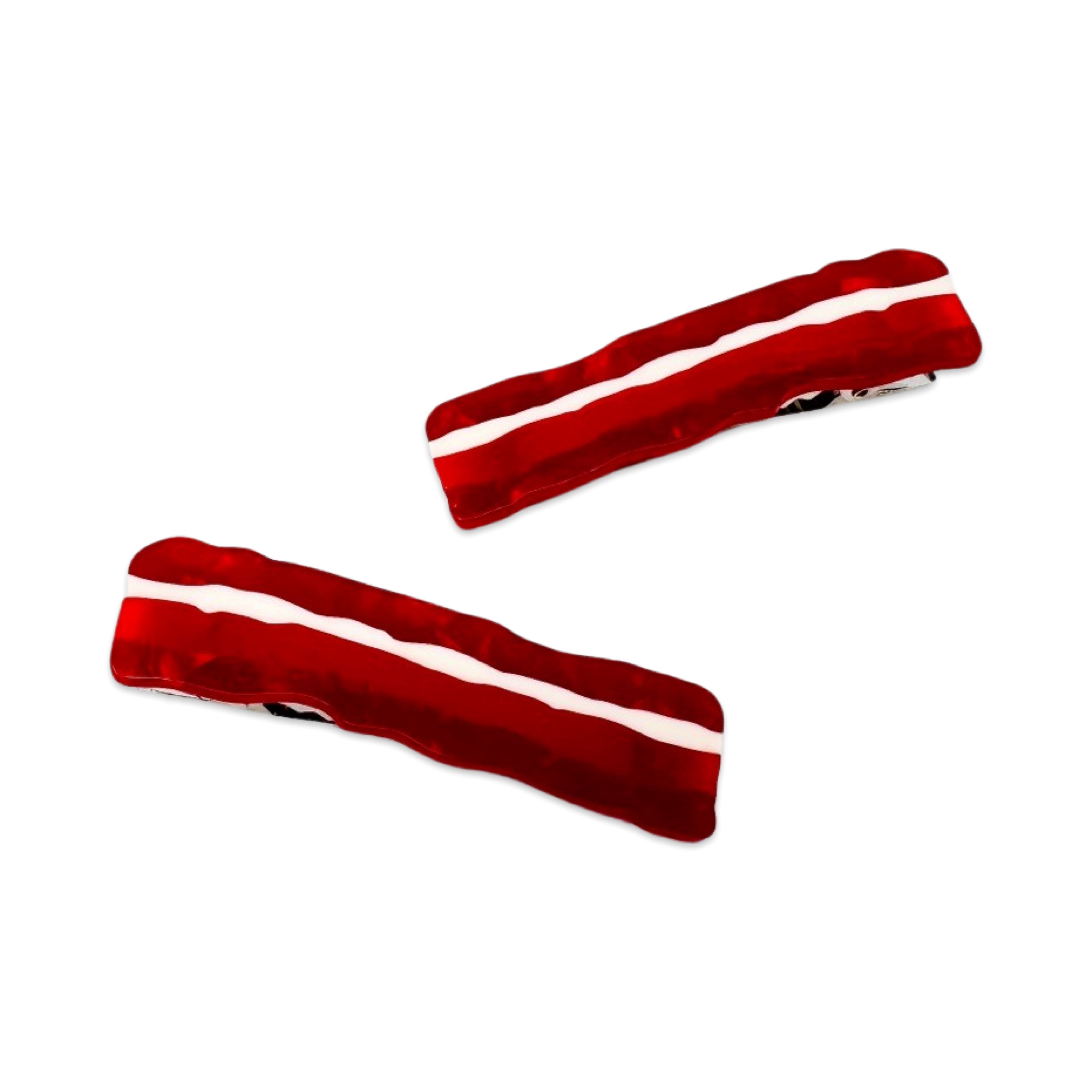 Bacon Alligator Hair Clip Set