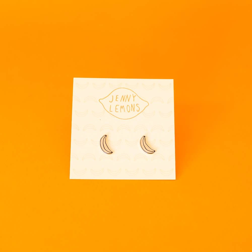 Banana Enamel Earrings