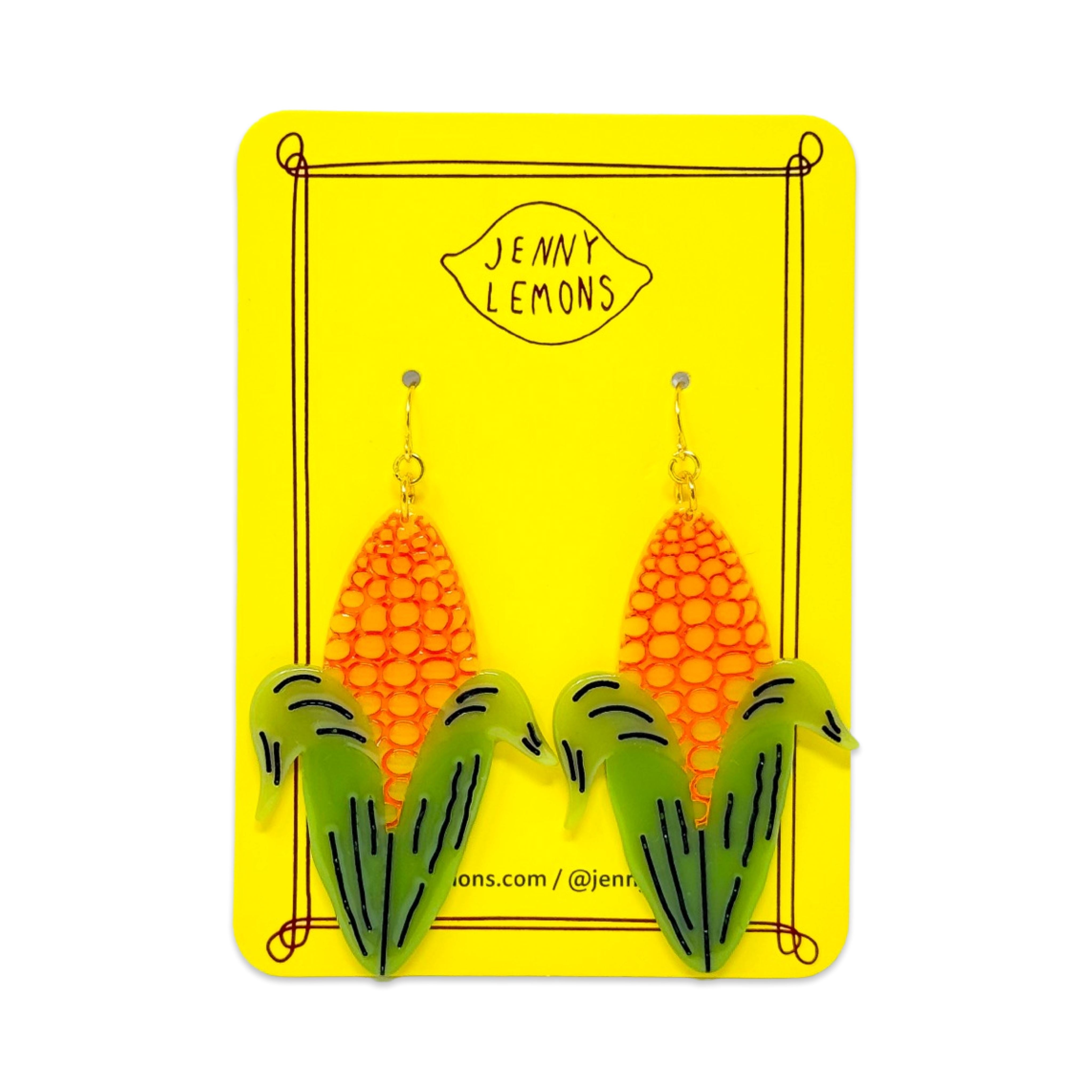 Corn Cob Acetate Earrings