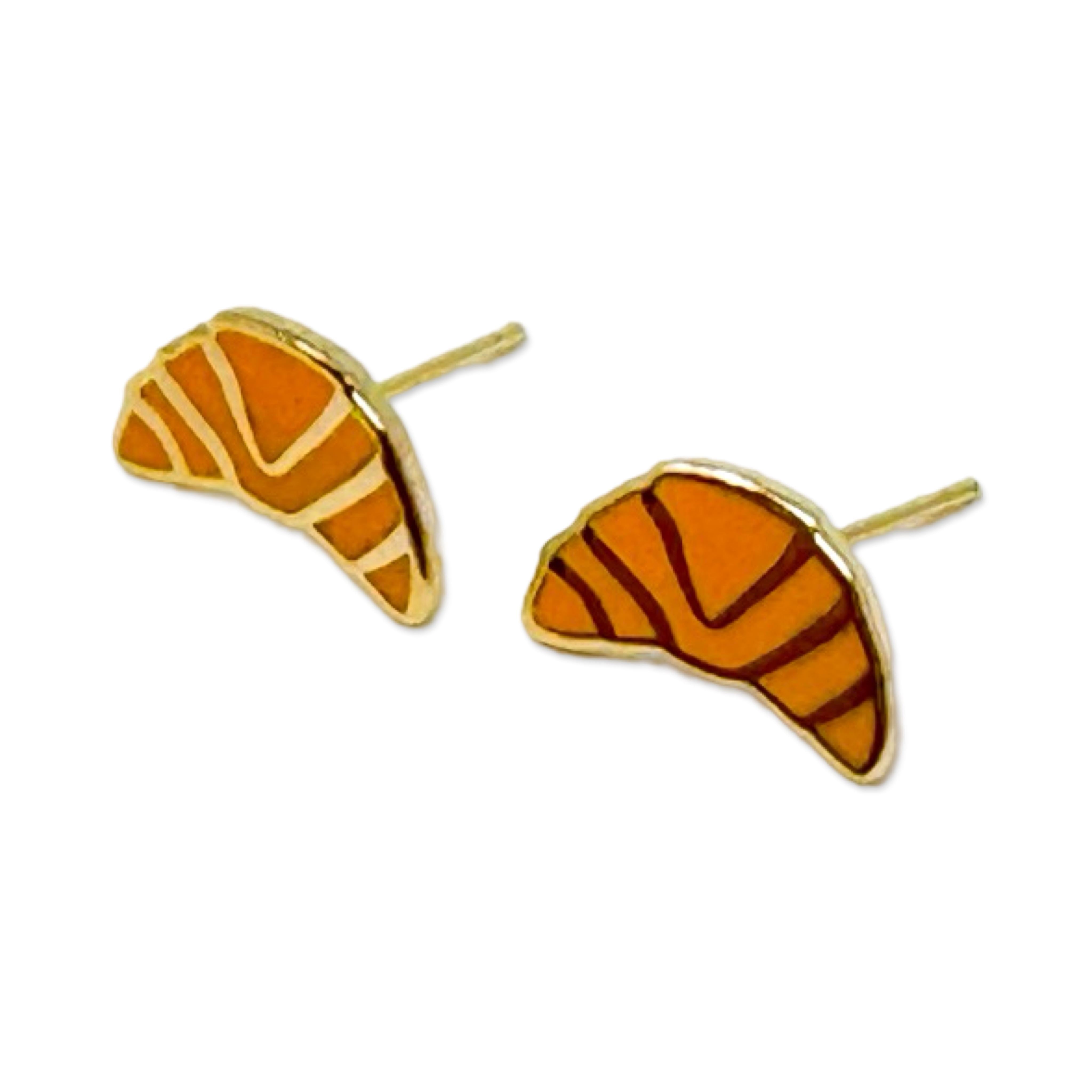 Croissant Enamel Earrings