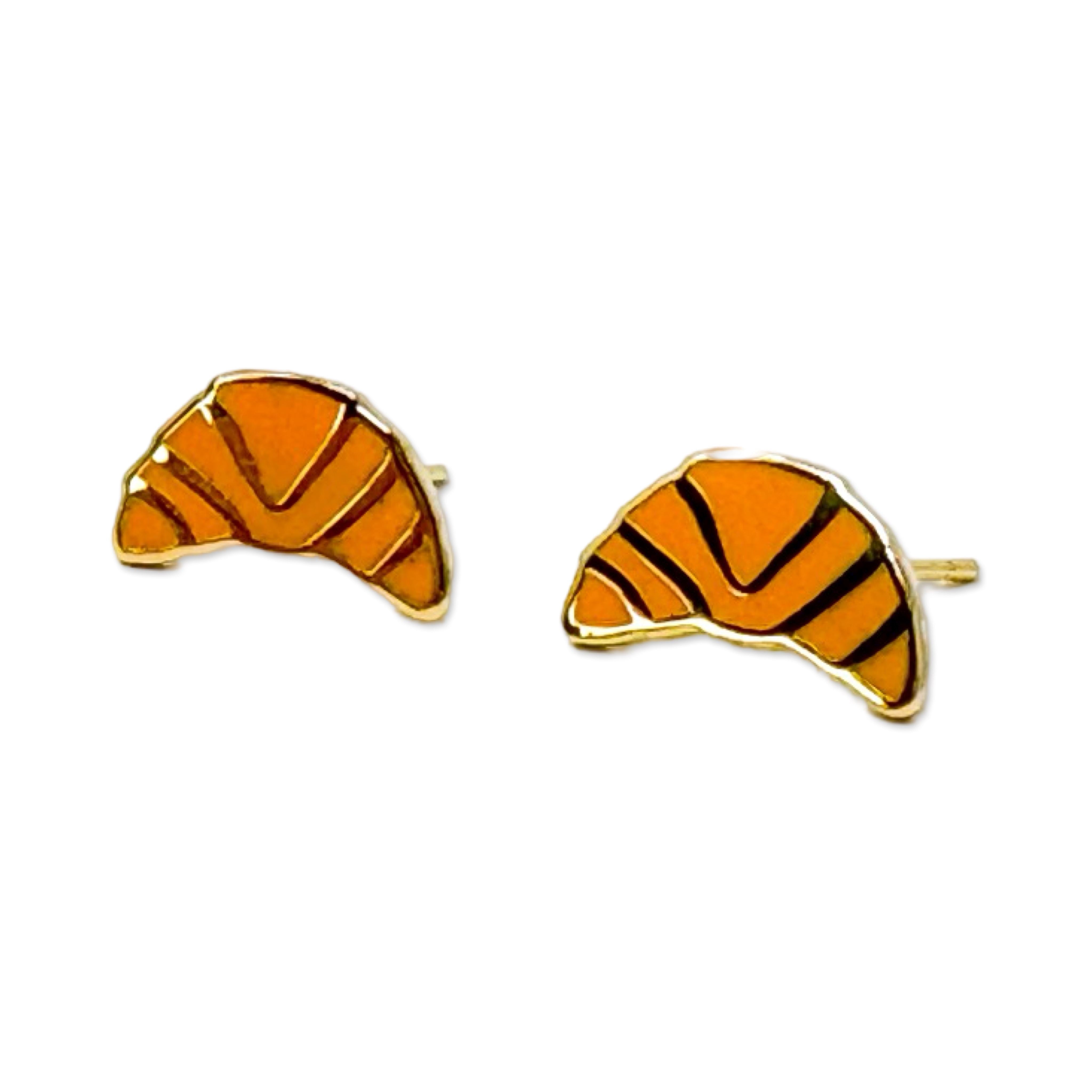 Croissant Enamel Earrings