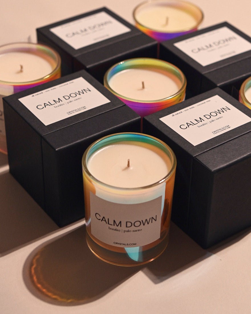 CRYSTALS.COM CALM DOWN Candle