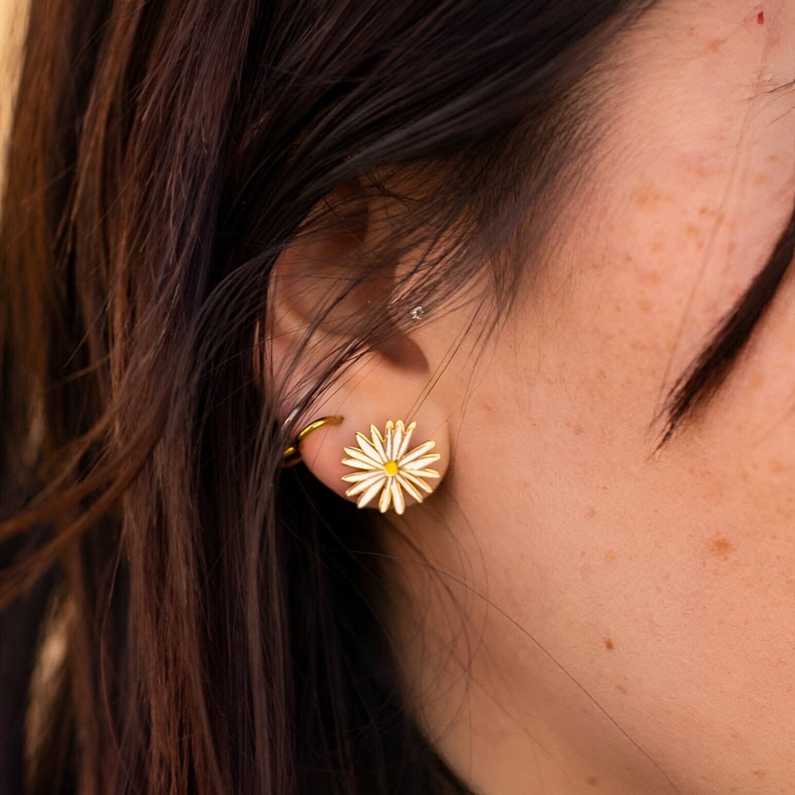 Daisy Enamel Earrings