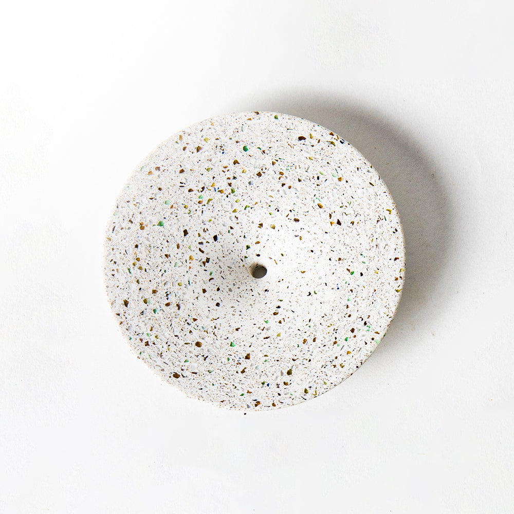 Dimple Wall Hook, Medium | White Terrazzo