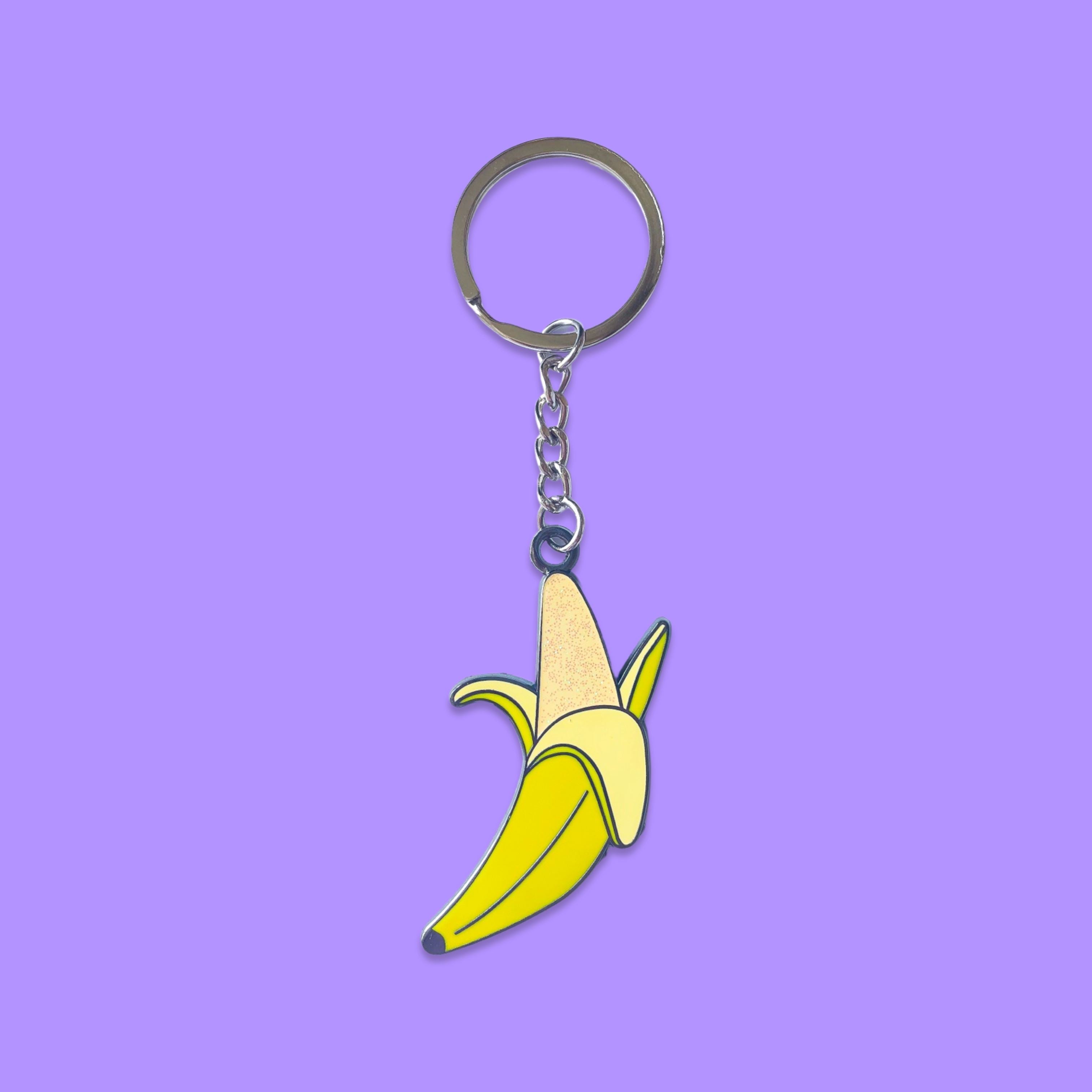 Banana Enamel Keychain