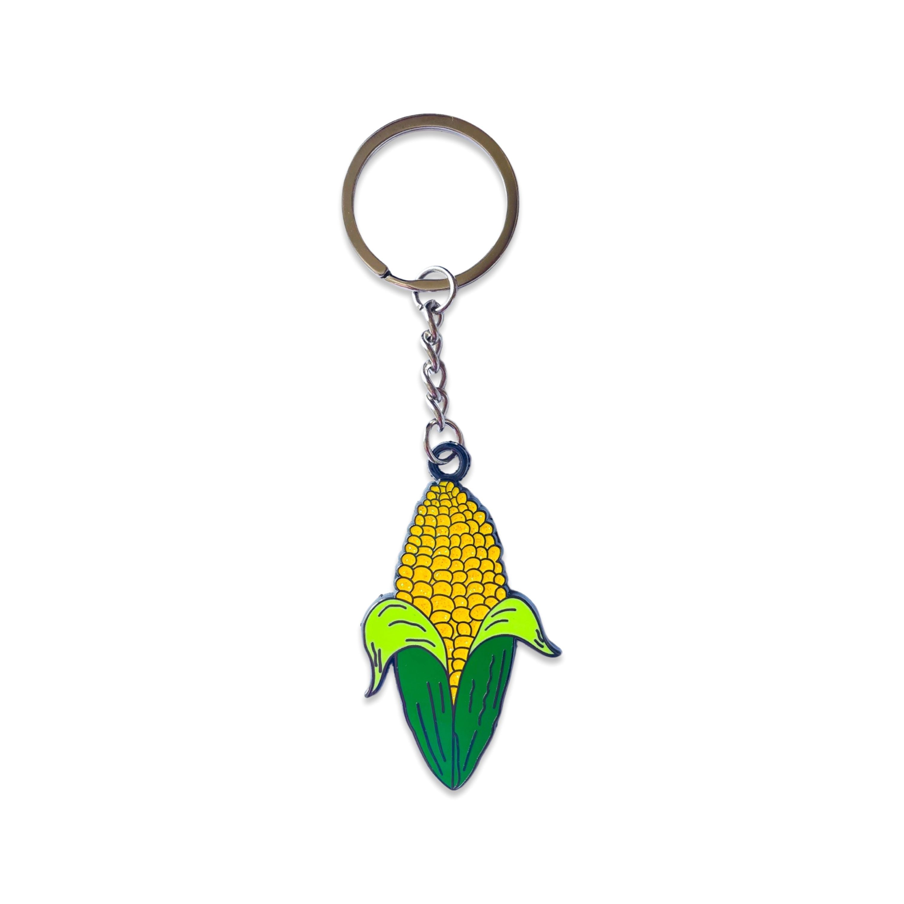 Corn Enamel Keychain