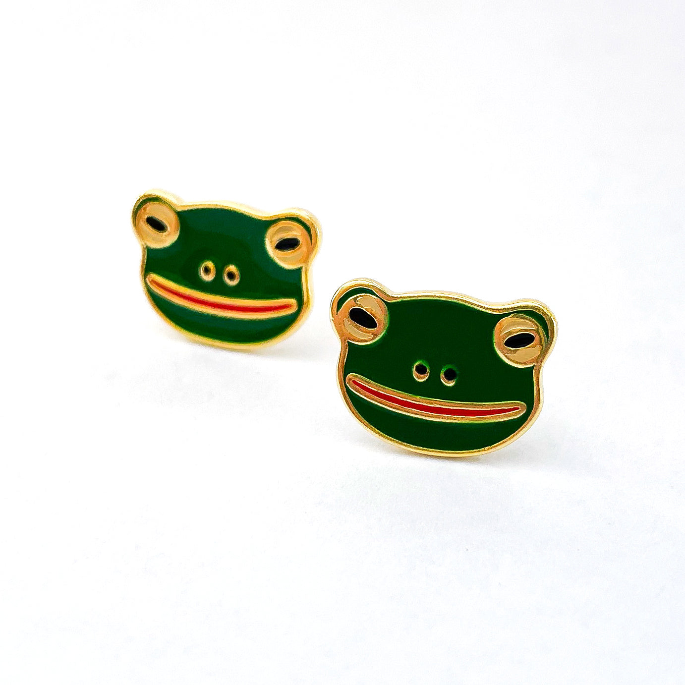 Frog Enamel Earrings