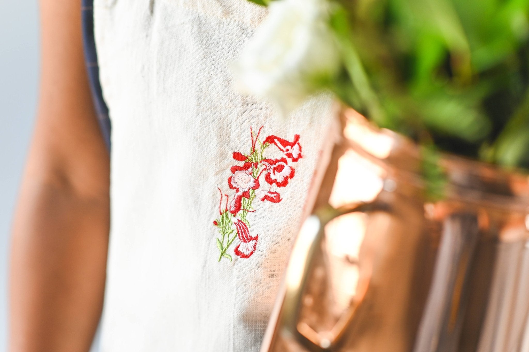 Galley & Fen Botanical Embroidered Apron