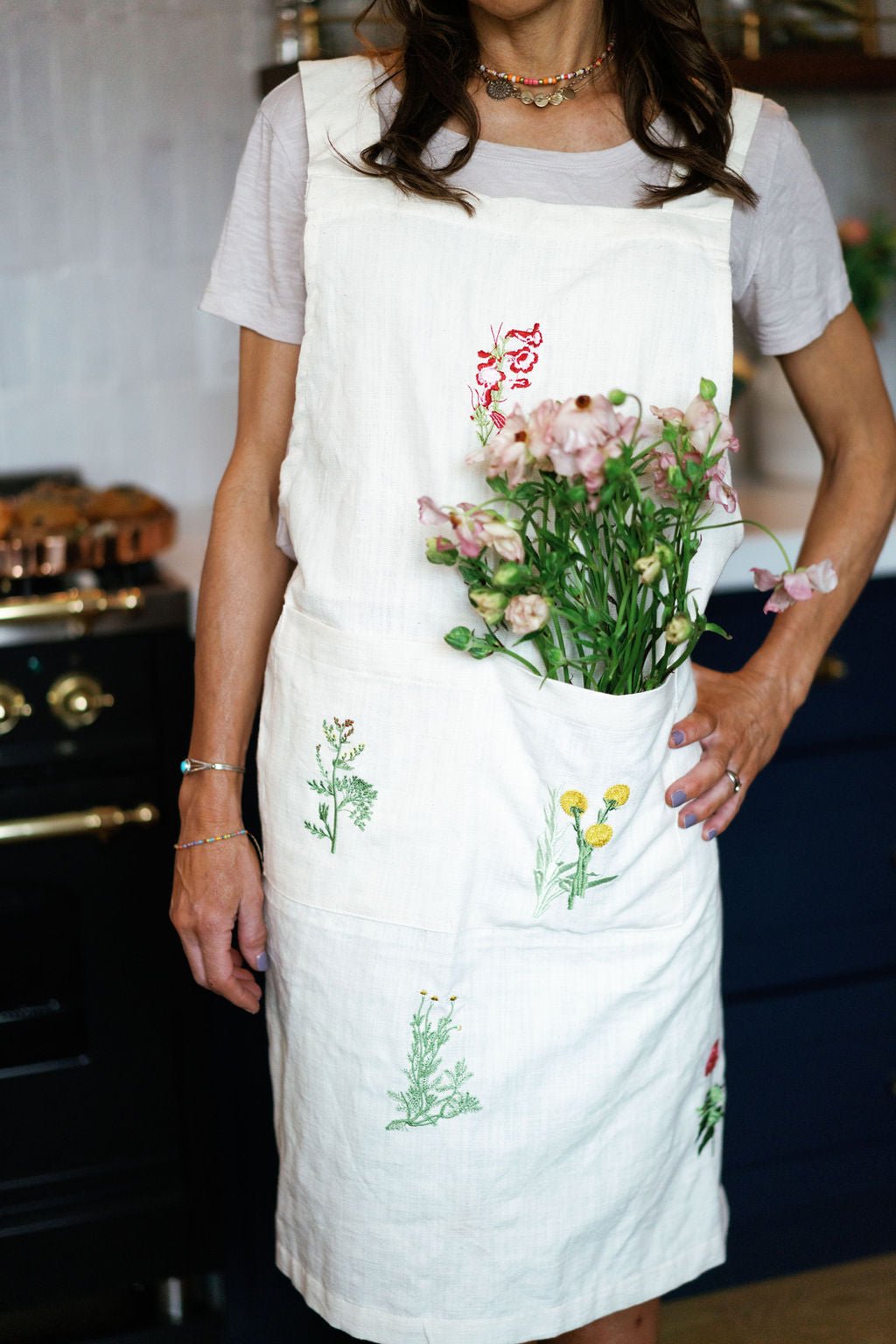 Galley & Fen Botanical Embroidered Apron