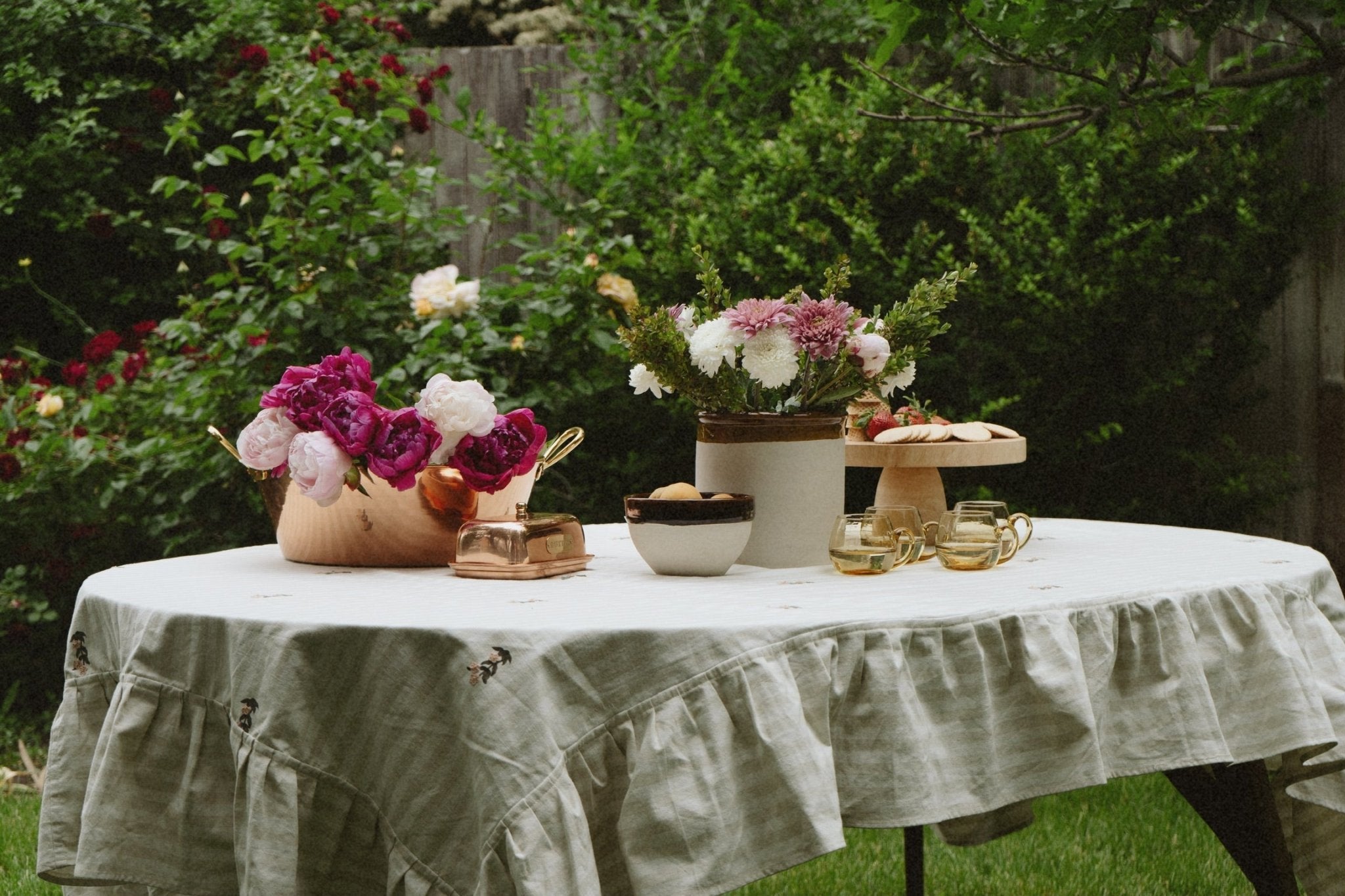 Galley & Fen Frances Ruffled Tablecloth