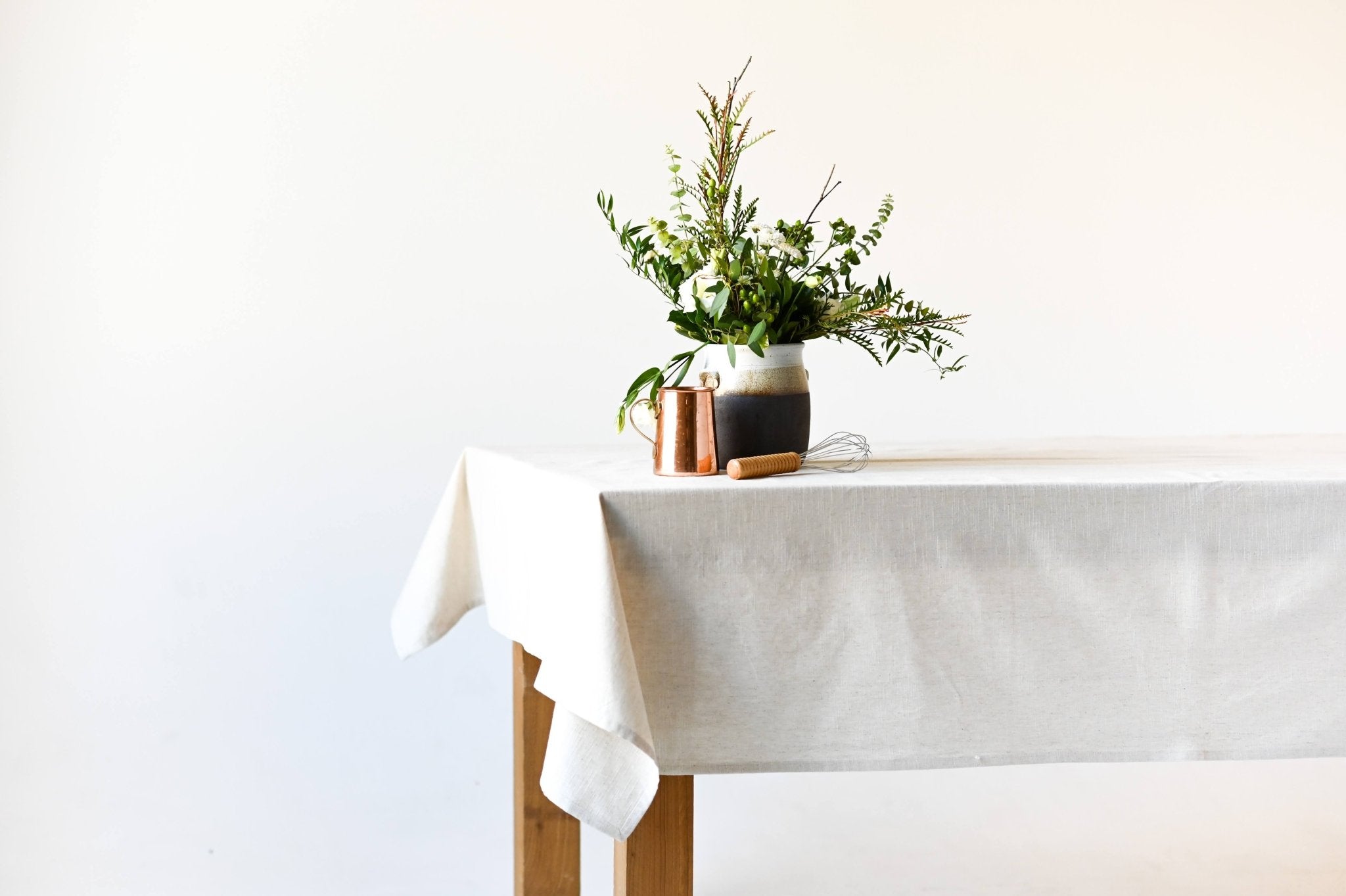 Galley & Fen Neutral Linen Tablecloth