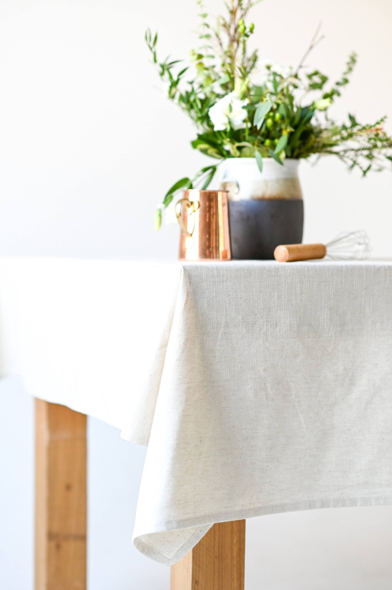 Galley & Fen Neutral Linen Tablecloth