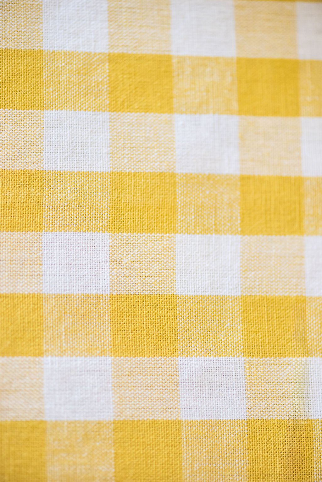 Galley & Fen Yellow Ruffled Gingham Tablecloth